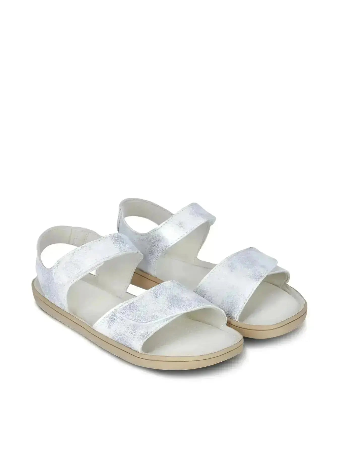 Be Lenka Kids - Miami Off White Sparkle - Sandalias barefoot infantiles blanco