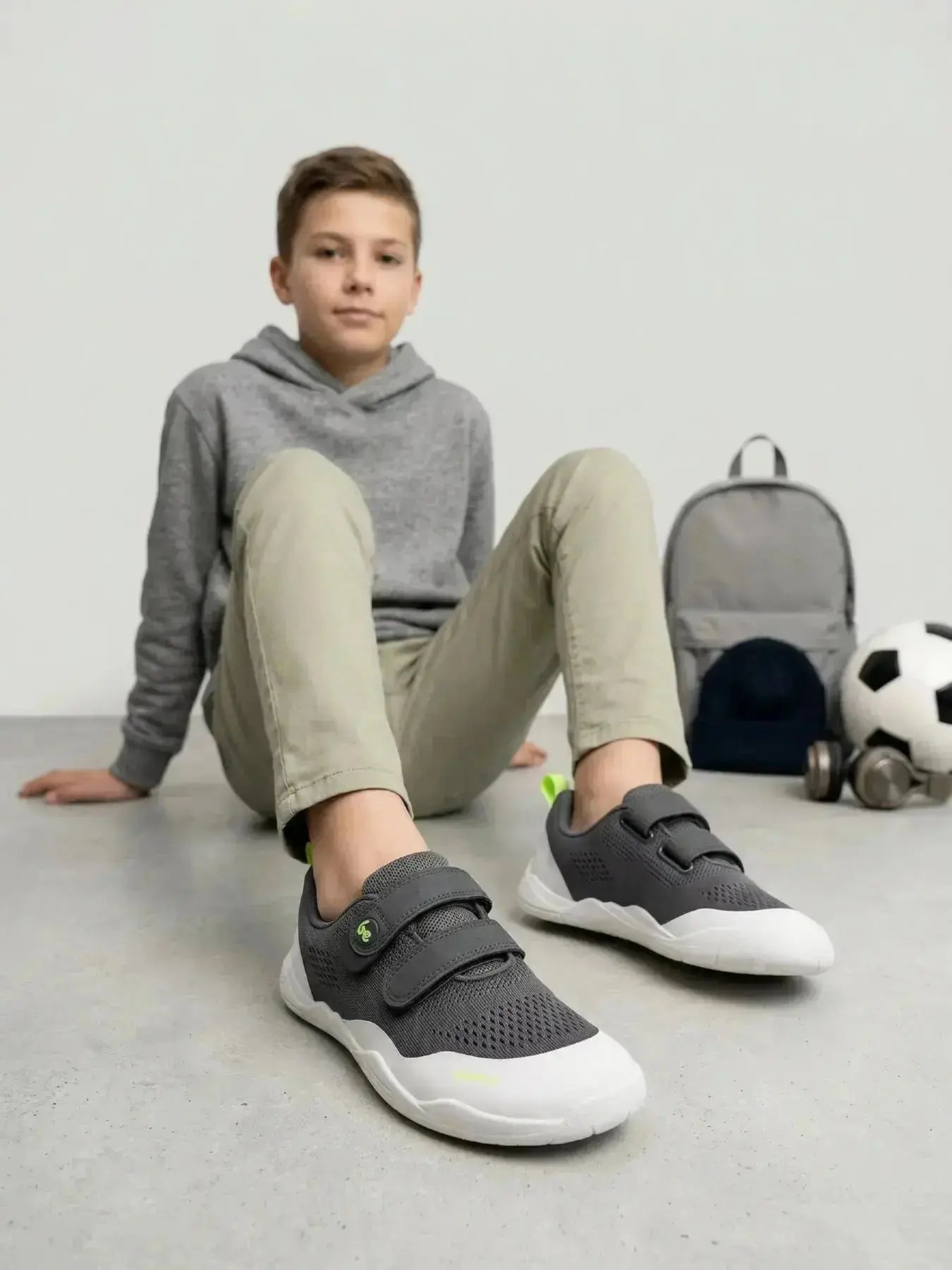 Be Lenka Kids - Nubo Junior Grey - Zapatillas barefoot