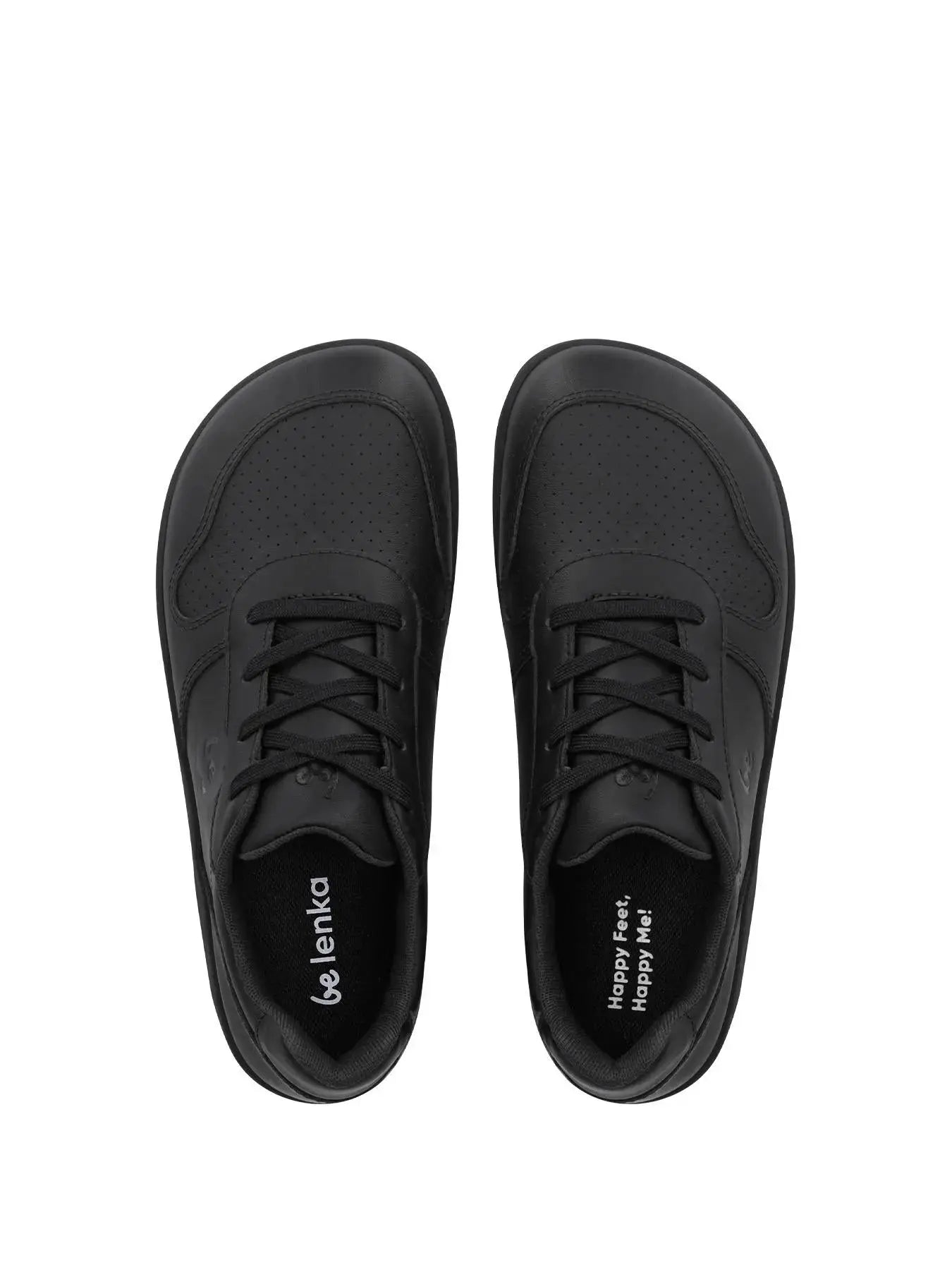 Be Lenka Kids - Scoot Junior All Black - Zapatos colegiales barefoot infantiles negros