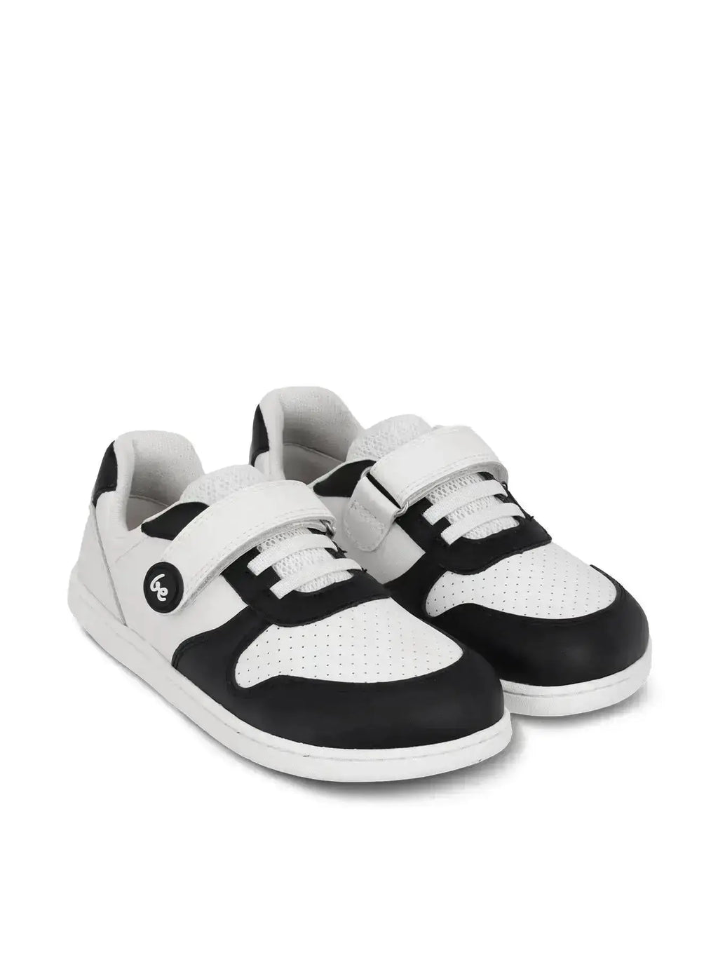 Be Lenka Kids - Scoot White & Black - Zapatillas Barefoot infantiles blancas y negras