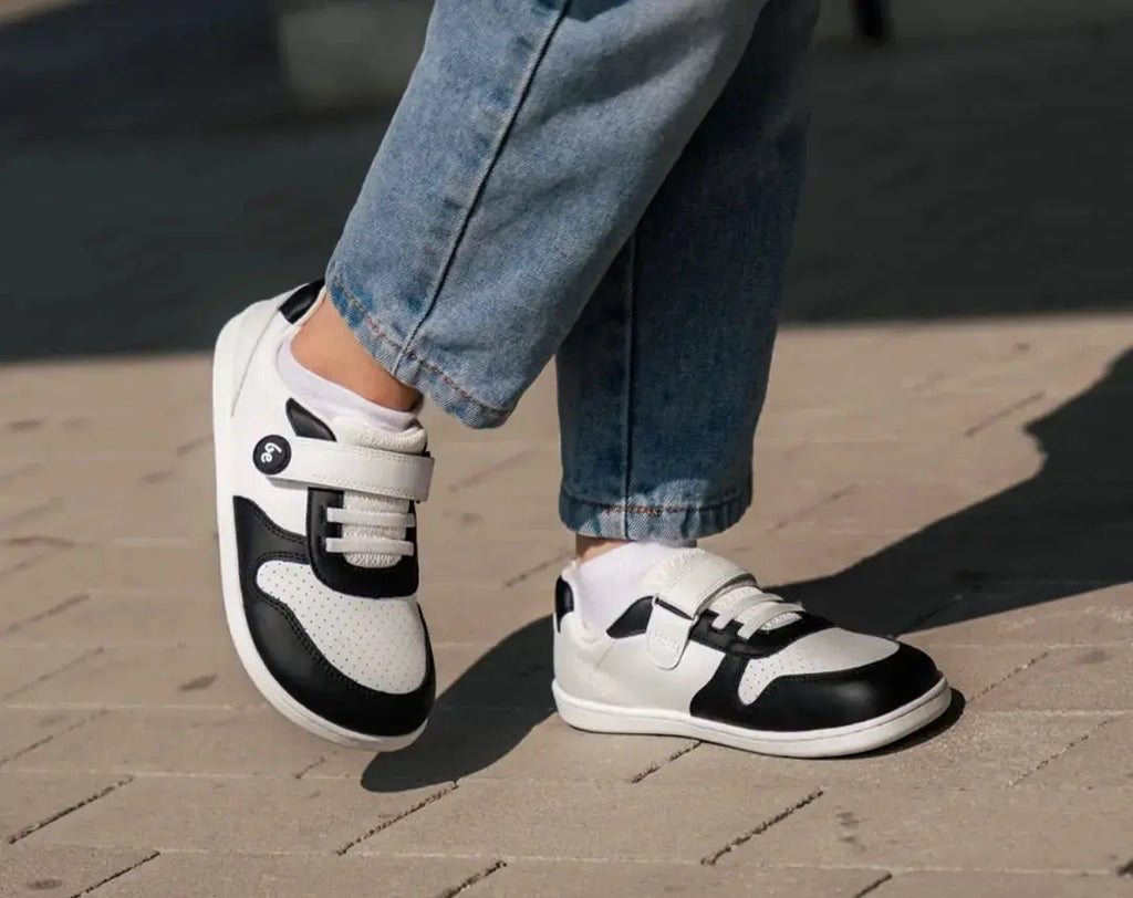 Be Lenka Kids - Scoot White & Black - Zapatillas Barefoot