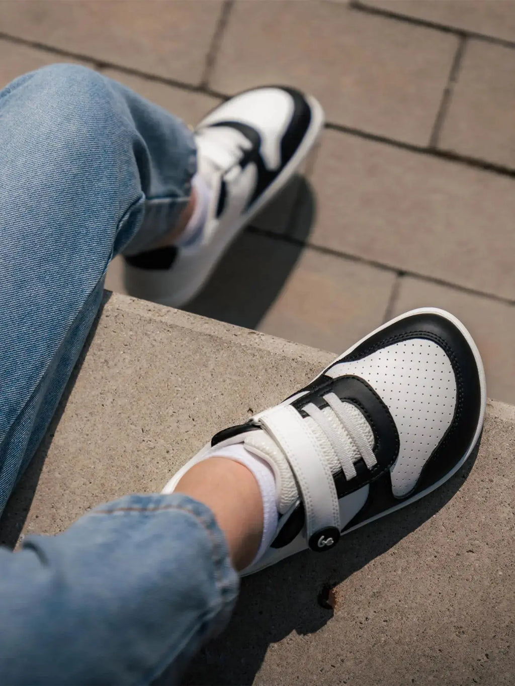 Be Lenka Kids - Scoot White & Black - Zapatillas Barefoot