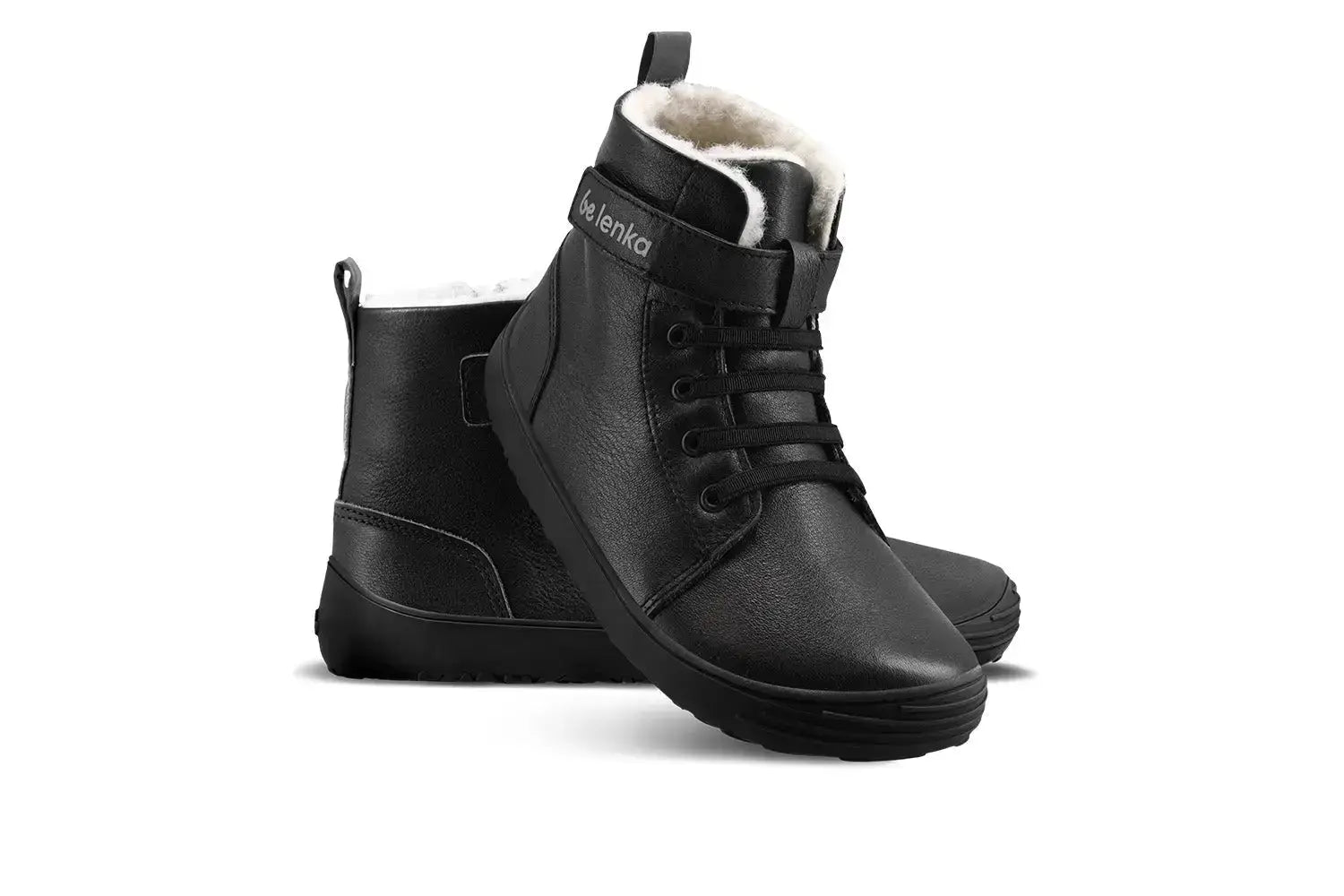 Be Lenka Kids - Winter All Black - Botines de invierno barefoot