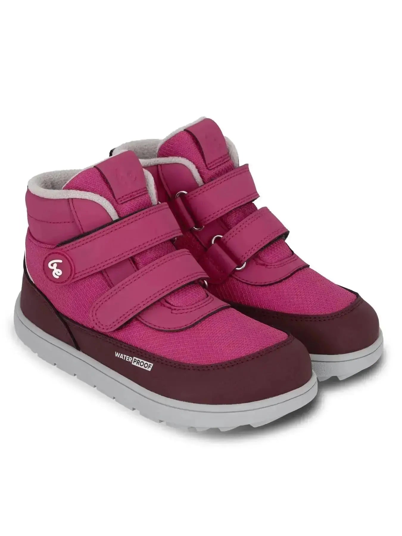 Be Lenka Kids - Zippu Berry & Gris - Chaussures barefoot d'hiver