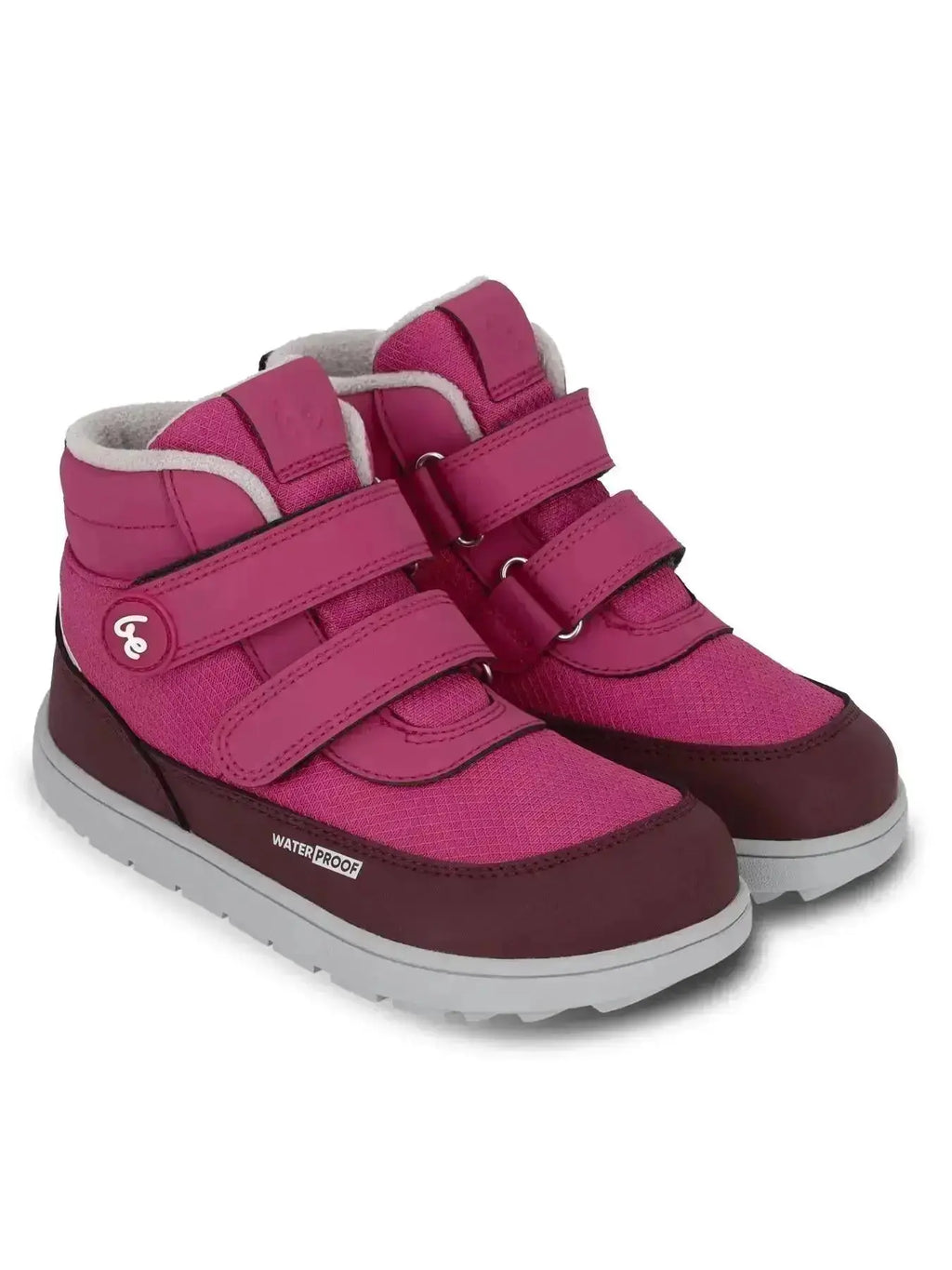 Be Lenka Kids - Zippu Junior Berry & Grey - Zapatos barefoot de invierno