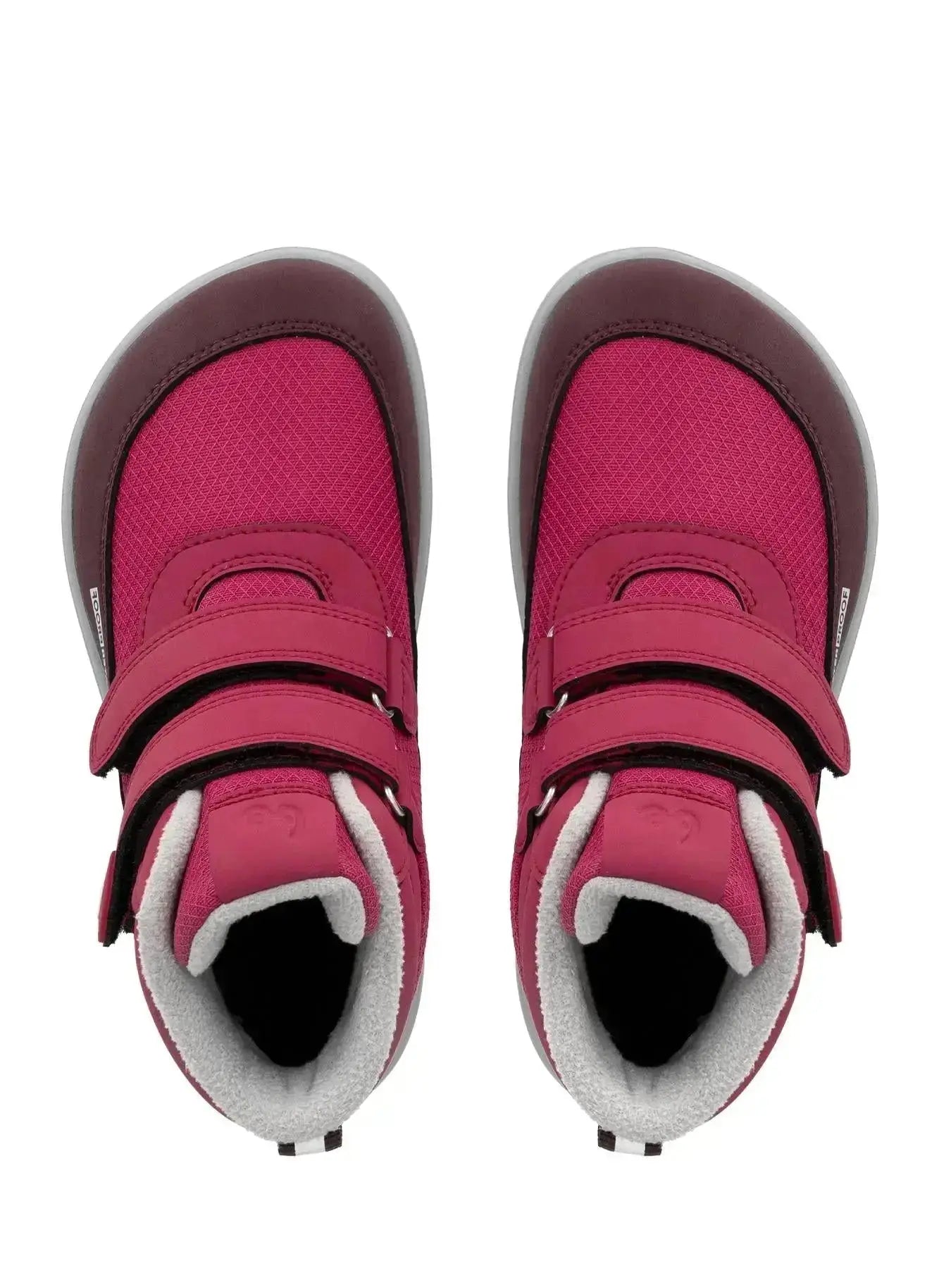 Be Lenka Kids - Zippu Junior Berry & Gris - Chaussures barefoot d'hiver