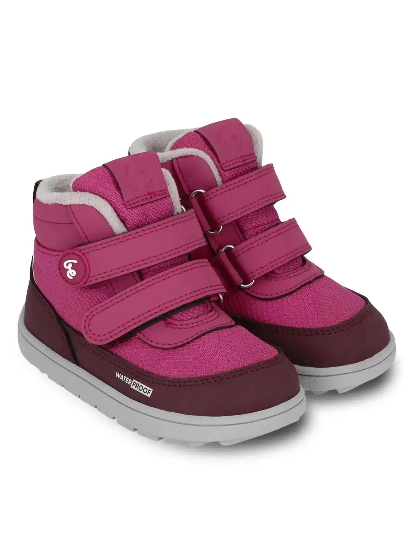 Be Lenka Kids - Zippu Berry & Grey - Chaussures barefoot d'hiver