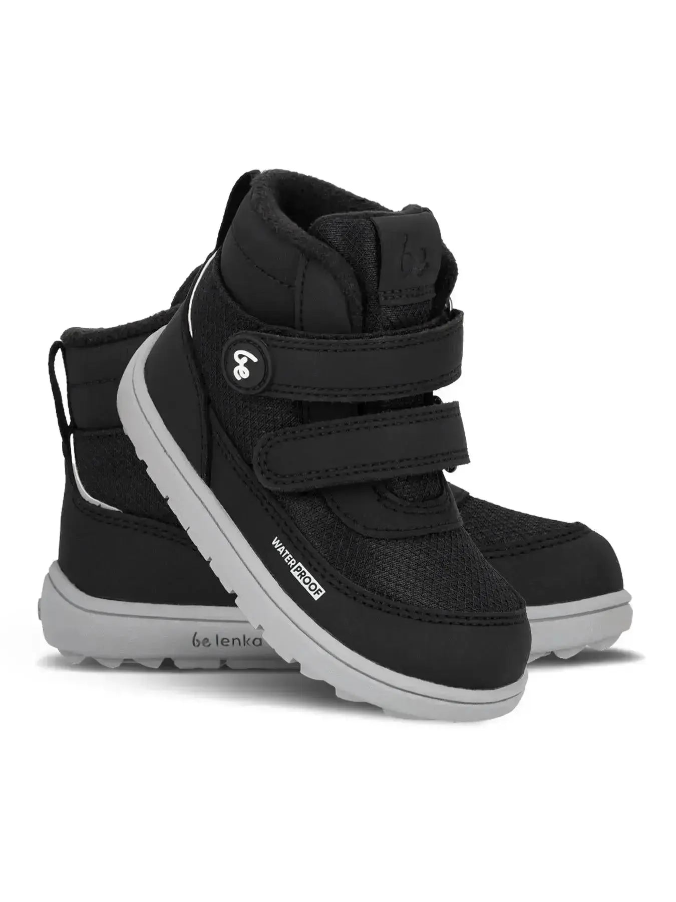 Be Lenka Kids - Zippu Preschool Noir & Gris - Chaussures barefoot d'hiver