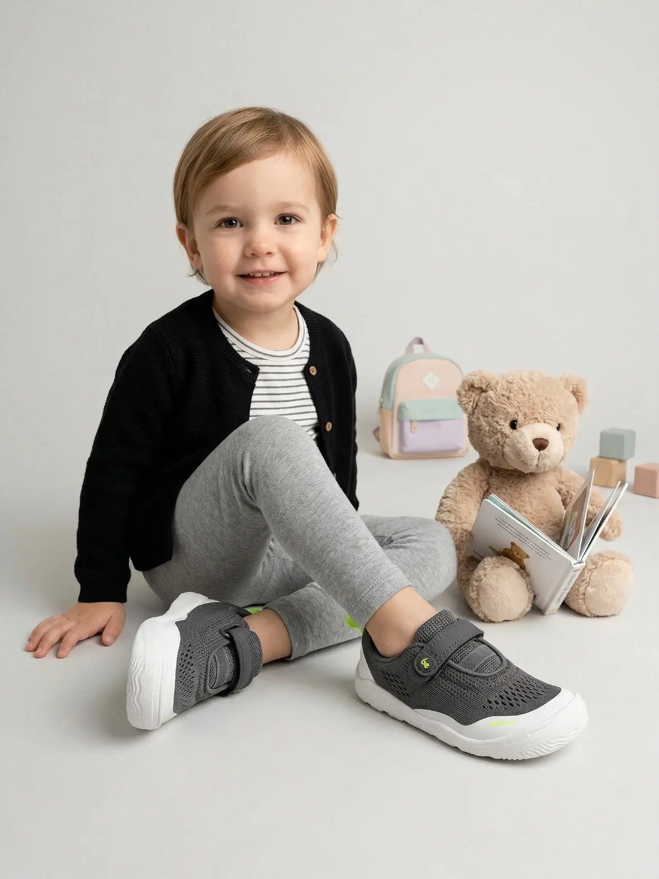 Be Lenka - Nubo Preschool Grey - Zapatillas barefoot