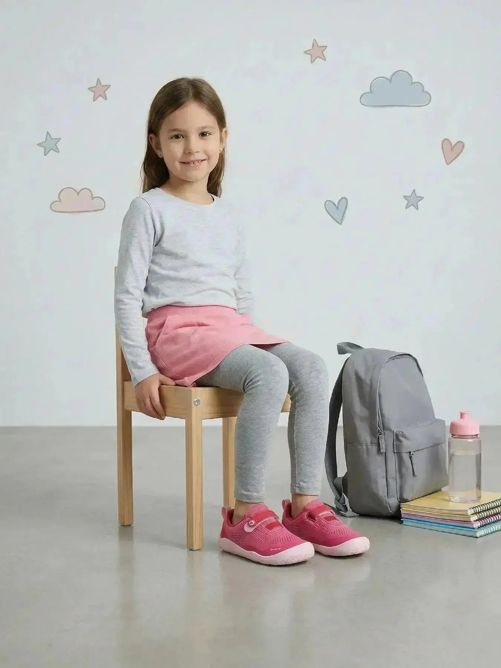 Be Lenka - Nubo Preschool Pink - Zapatillas respetuosas de primeros pasos rosas