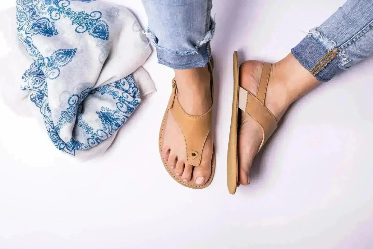 Be Lenka - Promenade Sand - Sandalias barefoot beige para mujer