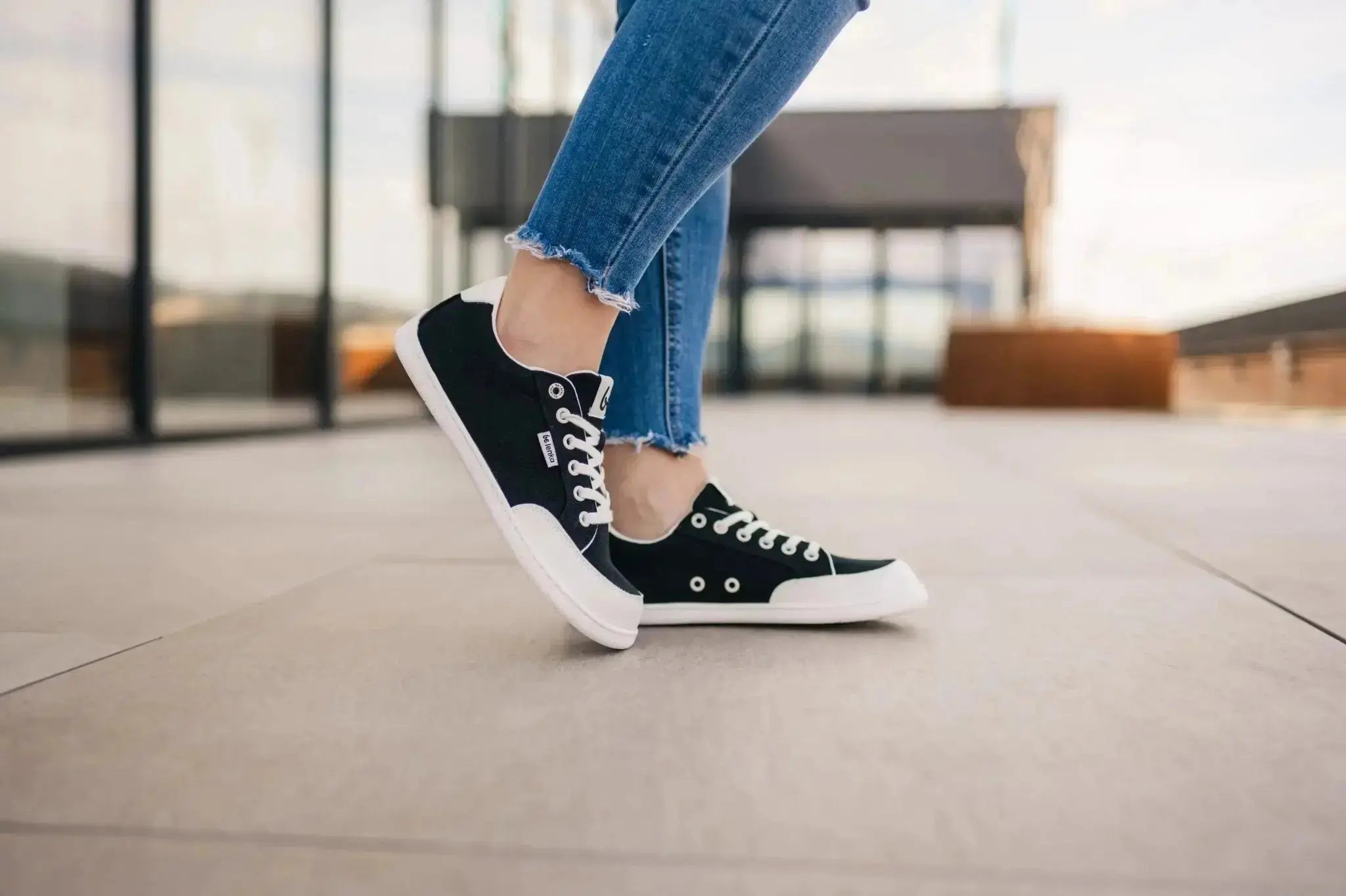Be Lenka - Rebound Noir & Blanc - Chaussures minimalistes barefoot