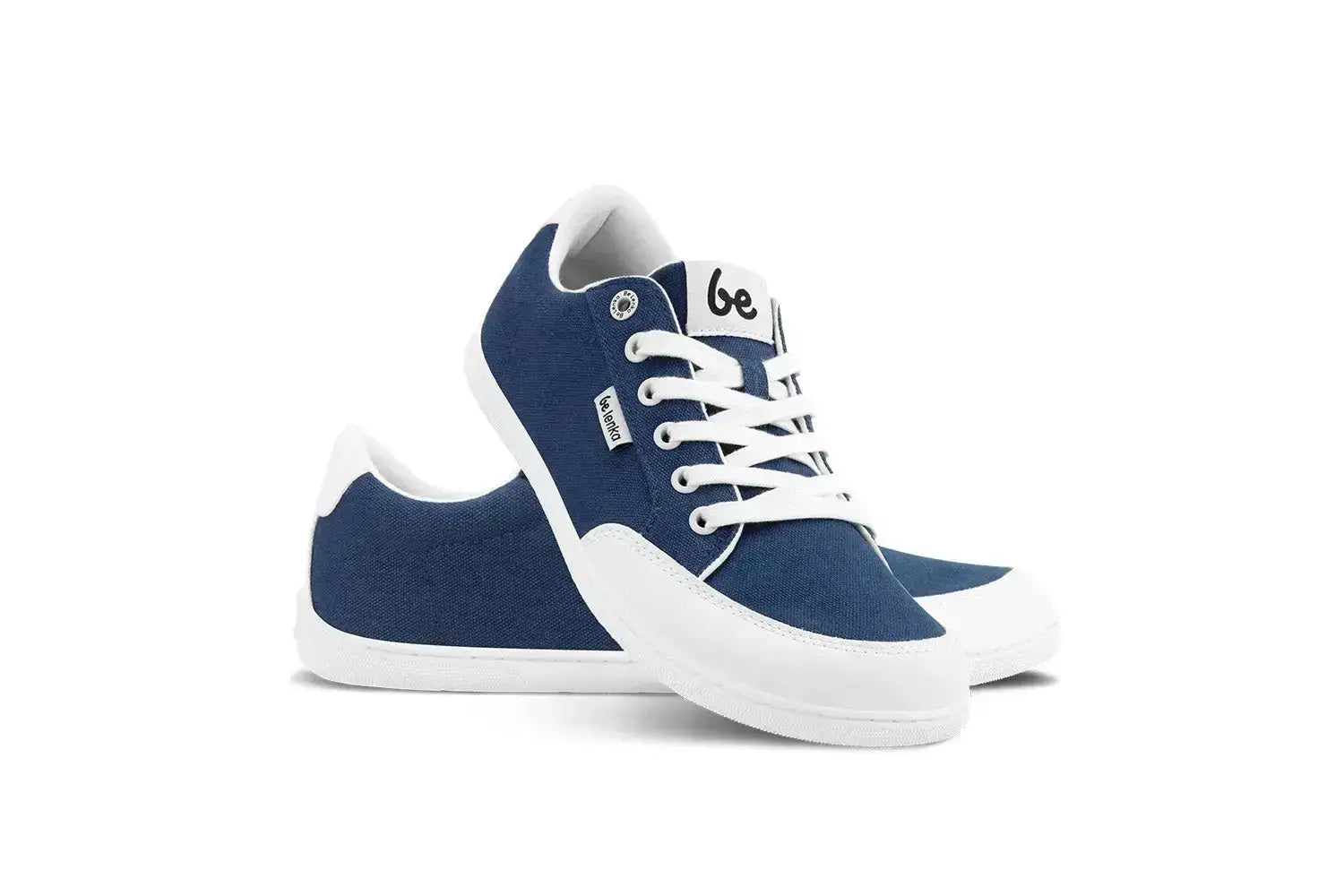 Be Lenka - Rebound Bleu Foncé & Blanc - Chaussures barefoot en toile