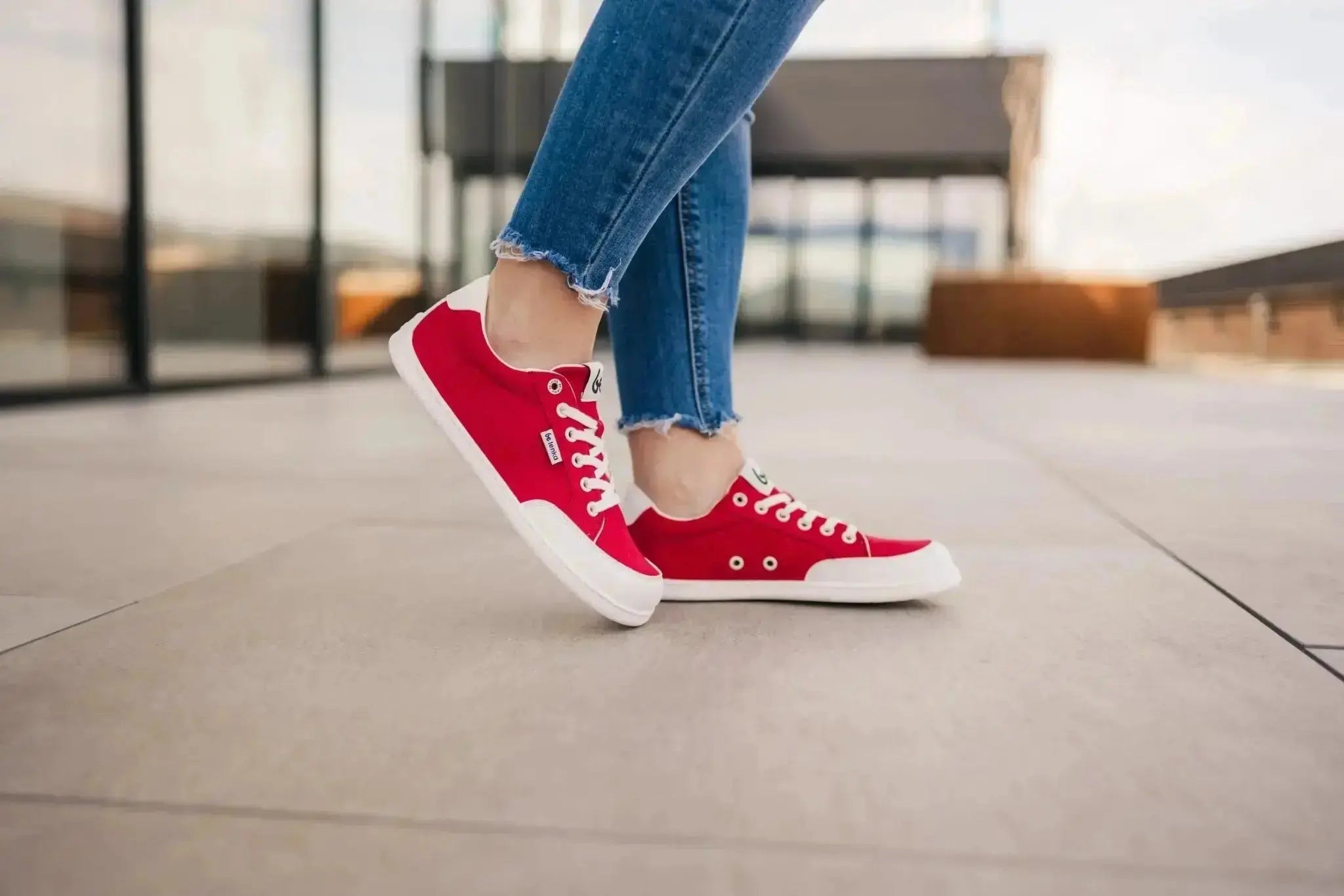 Be Lenka - Rebound Red & White - Lonetas barefoot rojas unisex