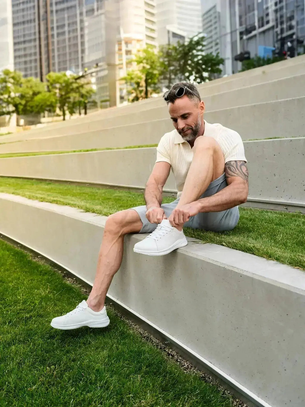 Be Lenka - Streetwise All White - Zapatillas barefoot de transición unisex blancas