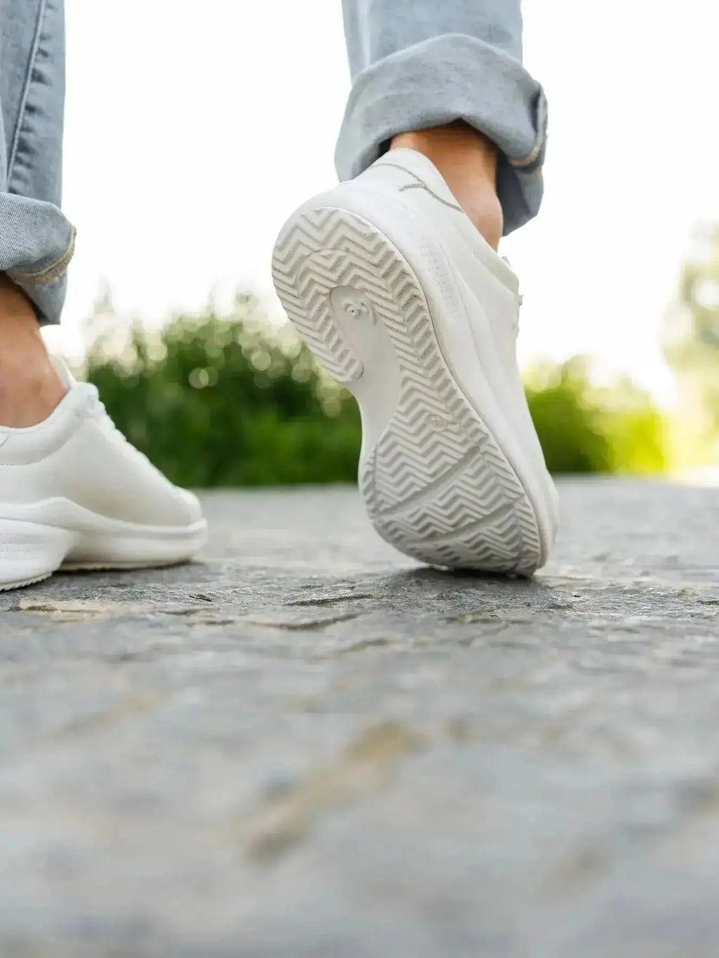 Be Lenka - Streetwise All White - Zapatillas barefoot de transición unisex blancas