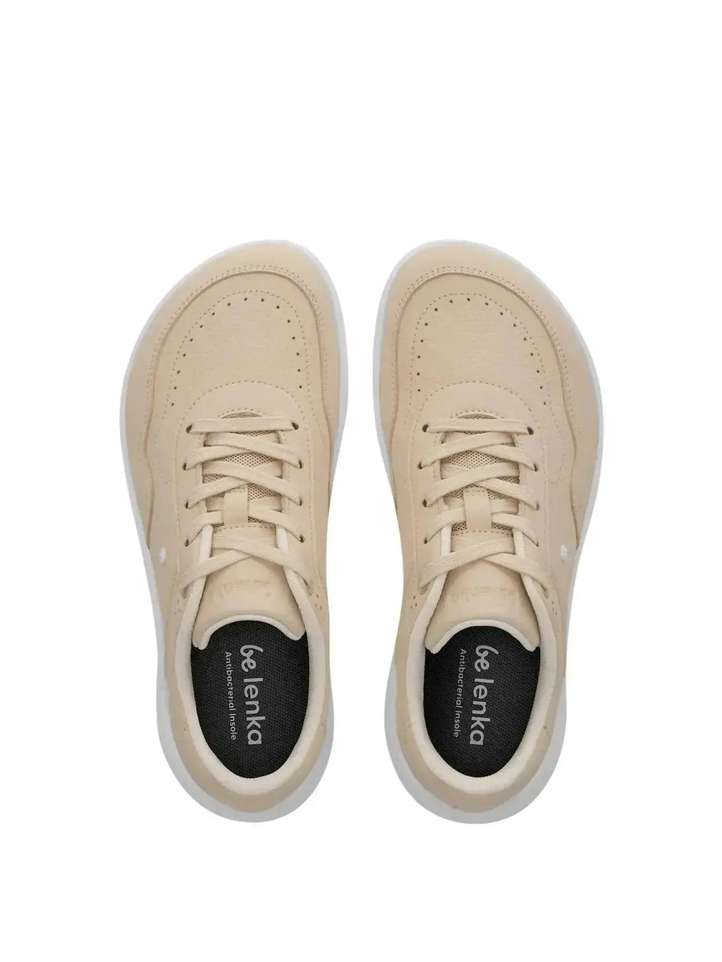 Be Lenka - Sydney White & Beige - Zapatillas barefoot de transición para mujer blancas