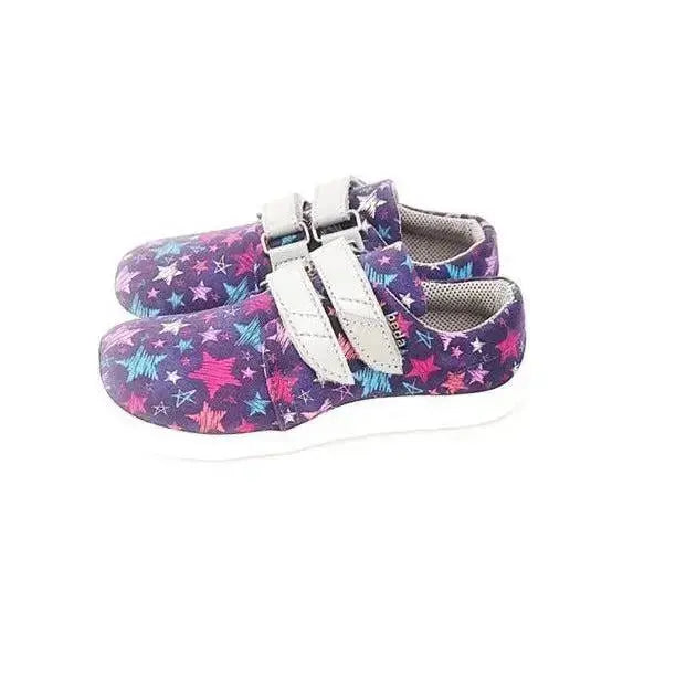 Beda - BF 0001/TEX/W Stars - Lonetas Barefoot infantiles moradas de estrellas