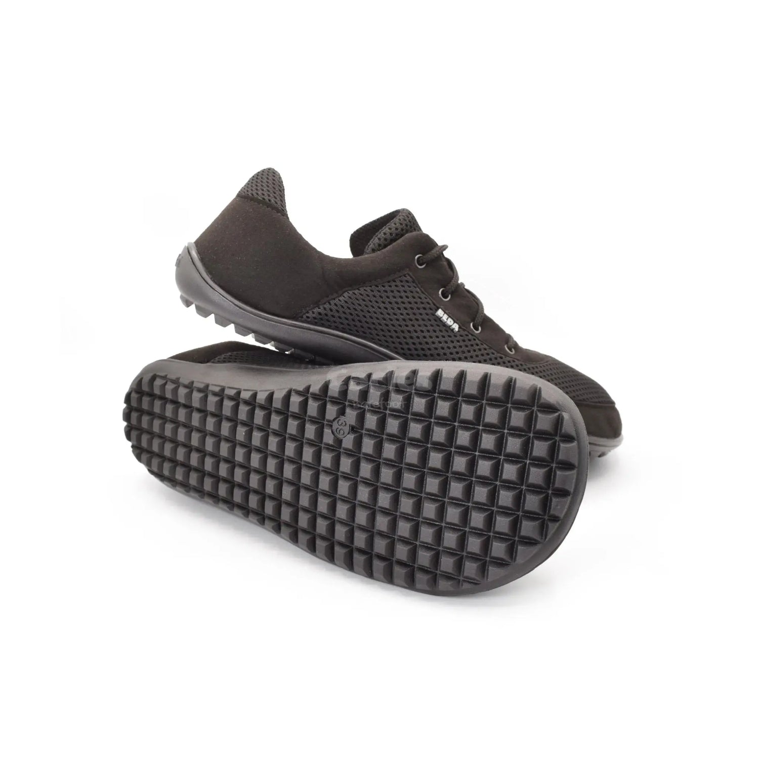 Beda - BF0002/SK black - Deportivas Barefoot Veganas de Adulto