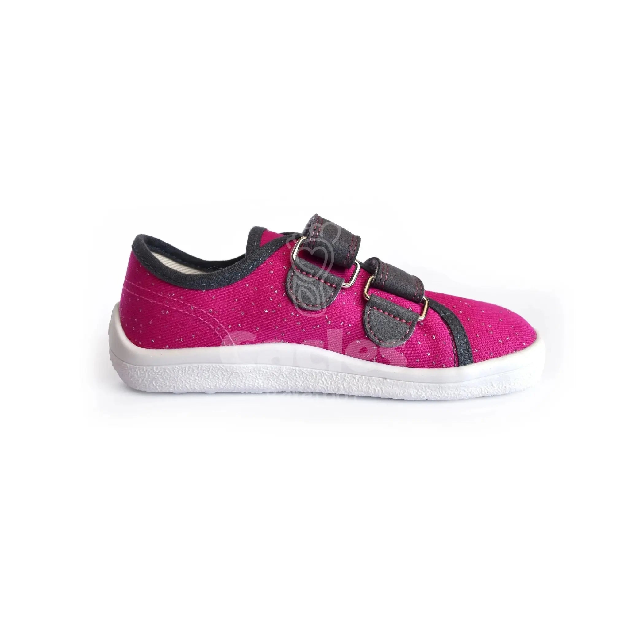 Beda - BFN 170040/TEX/W Pink Shine - Lonetas Barefoot infantiles rosas con brillo