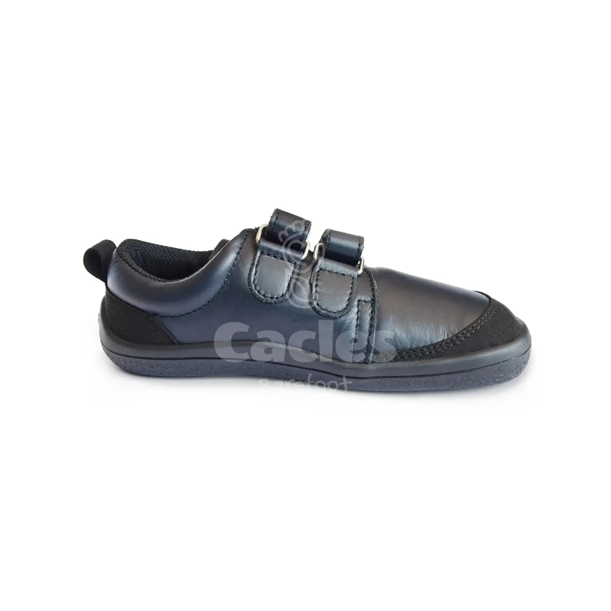 Beda - chaussures barefoot pour l'école - Noir uni