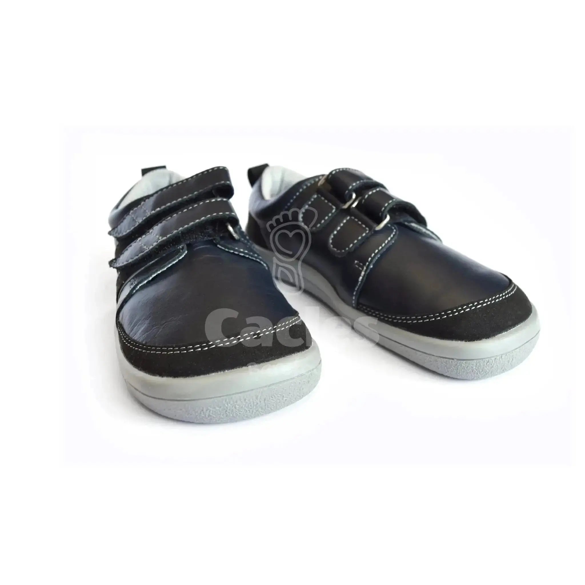 Beda - Luc - zapatos colegiales barefoot infantiles azul oscuro