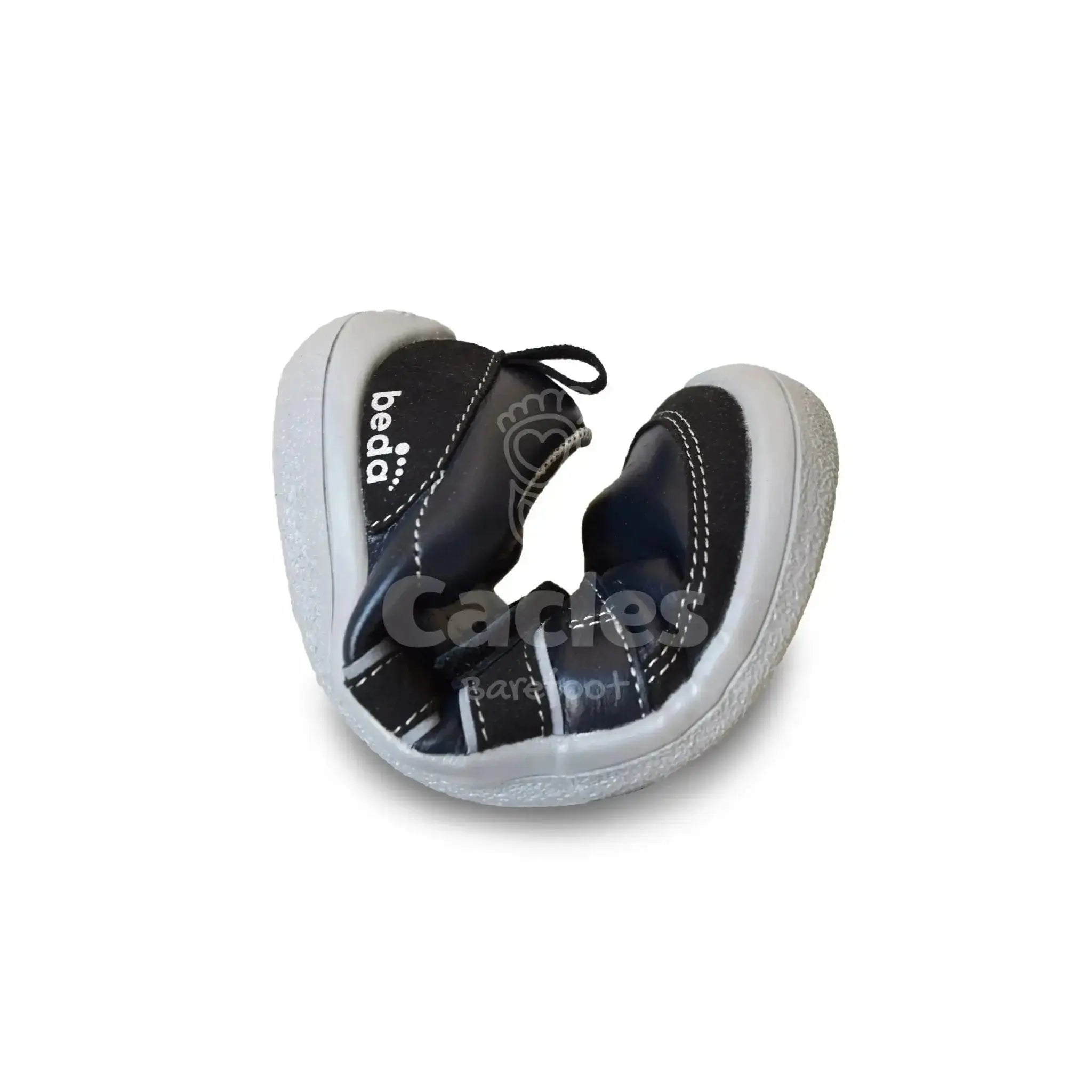 Beda - Luc - zapatos colegiales barefoot infantiles azul oscuro