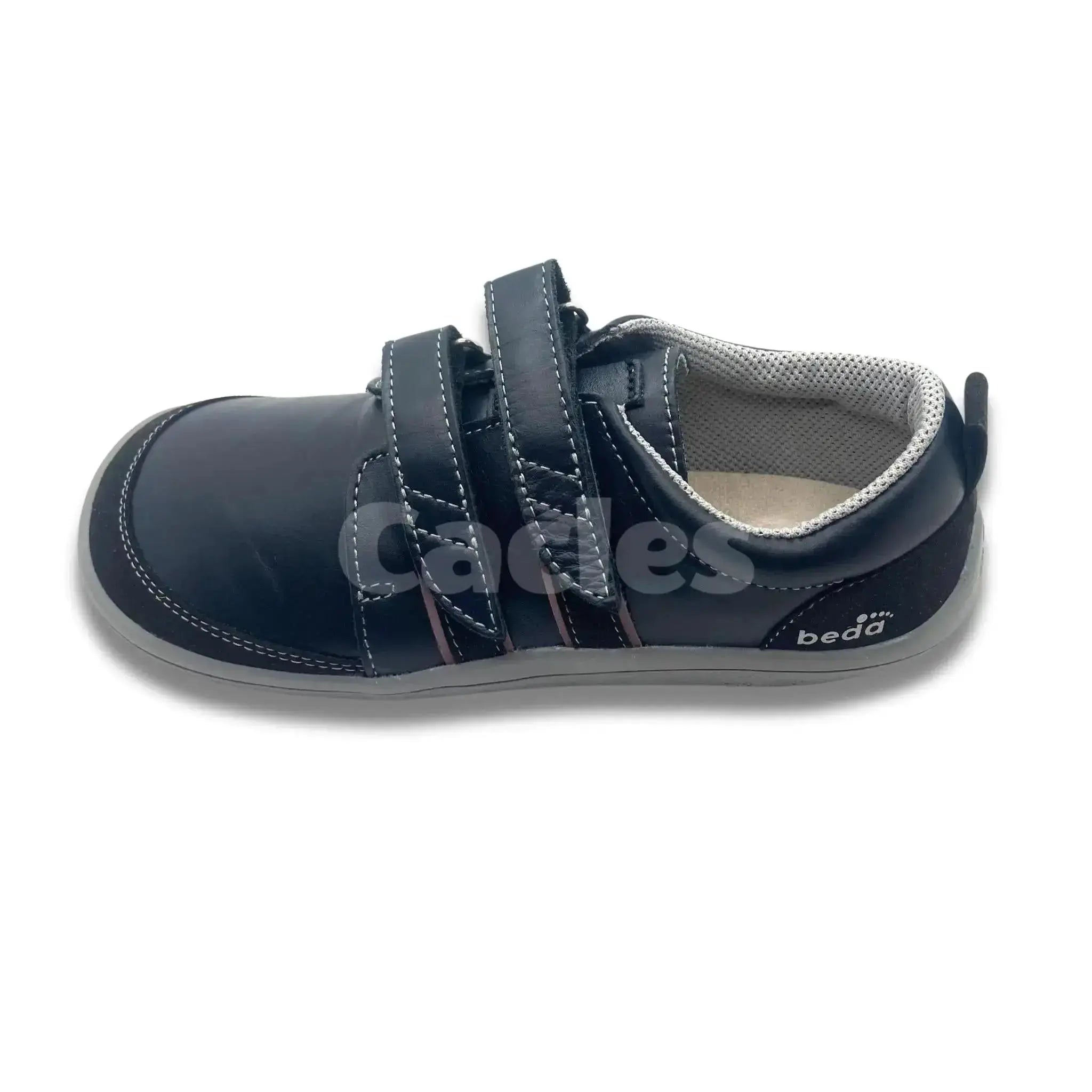 Beda - Luc - zapatos colegiales barefoot infantiles azul oscuro