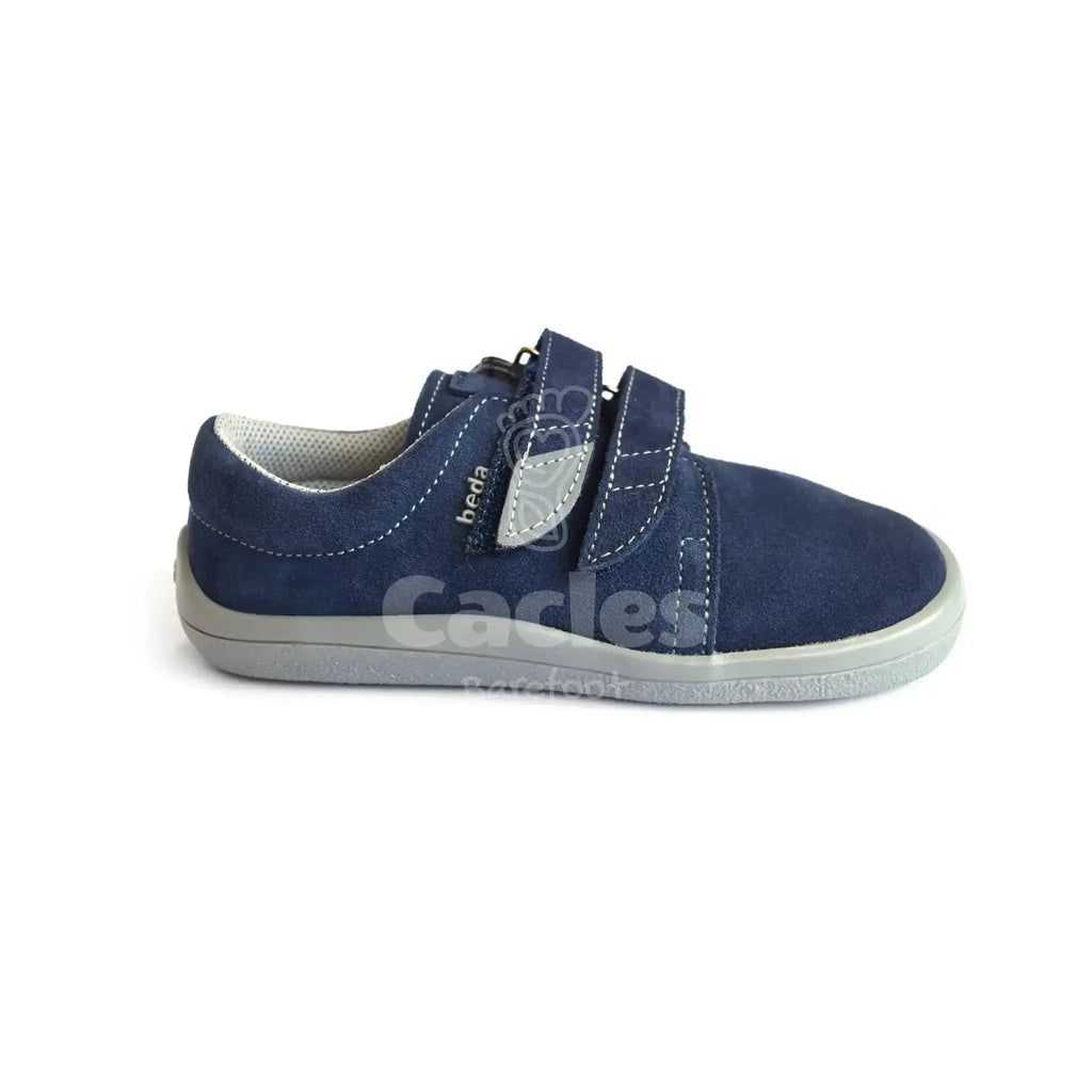 Beda - Lucas - zapatos colegiales barefoot infantiles azul marino