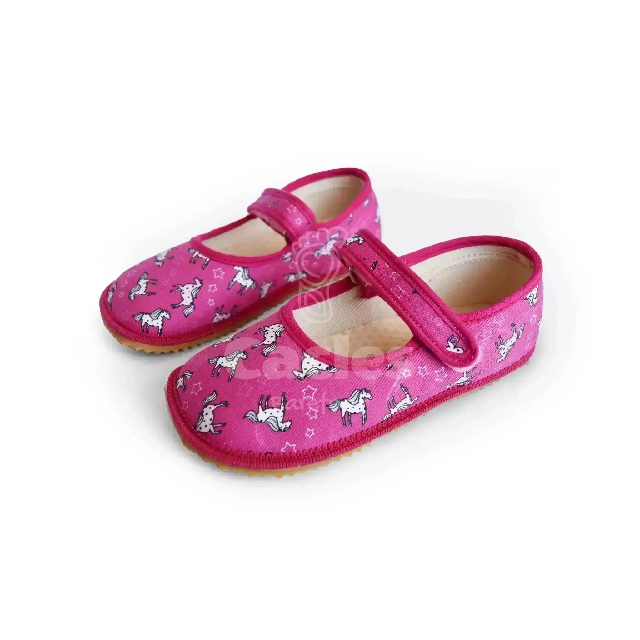 Beda - Unicorn - Bailarinas respetuosas infantiles rosas con estampado de unicornios