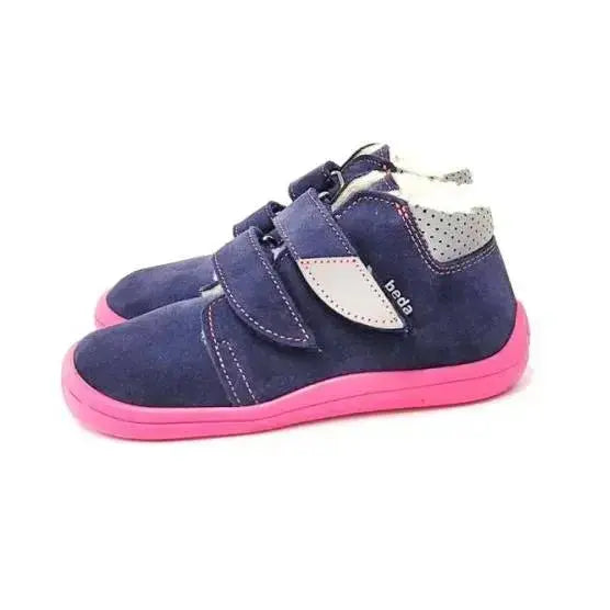 Beda barefoot - Elisha - botines barefoot infantiles con membrana y forro de borreguito