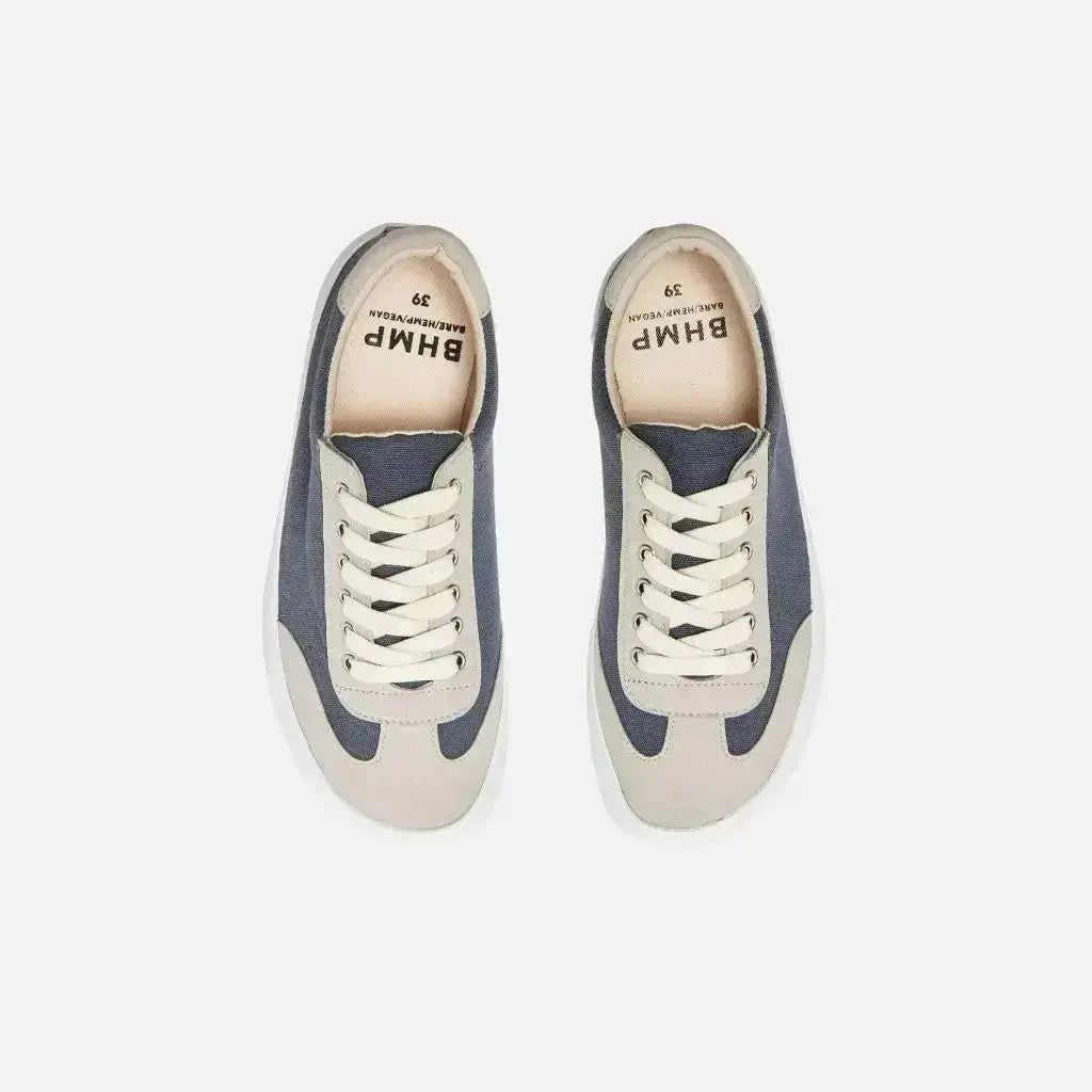 Bohempia Felix Dark Grey & White - Zapatillas barefoot veganas unisex gris oscuro