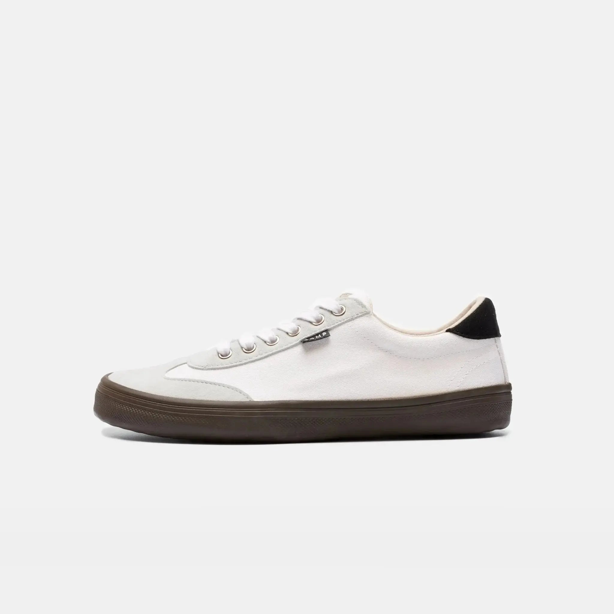 Bohempia - Felix Blanc & Gum Foncé - Baskets minimalistes unisexe