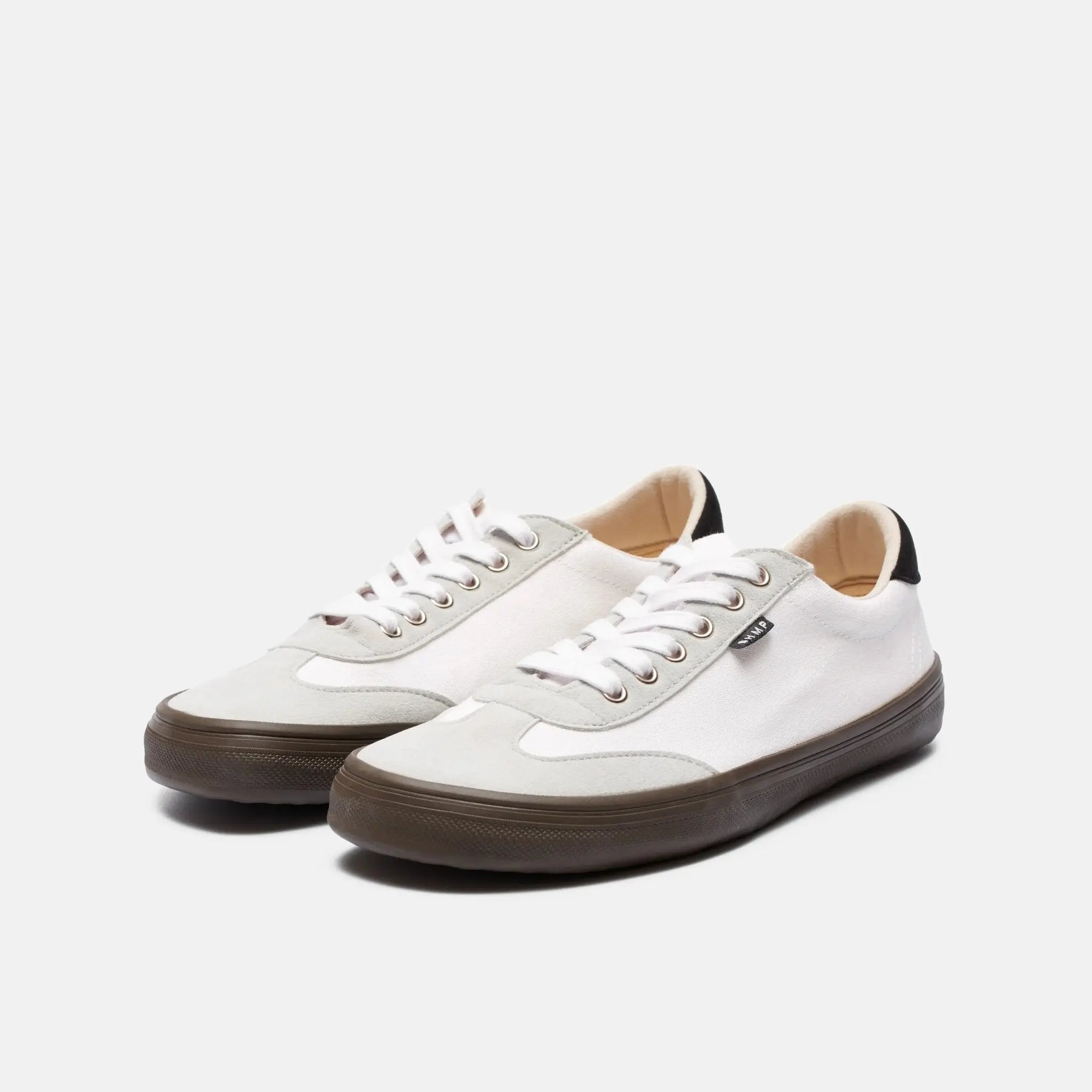 Bohempia - Felix White & Dark Gum - Zapatillas barefoot veganas unisex blancas