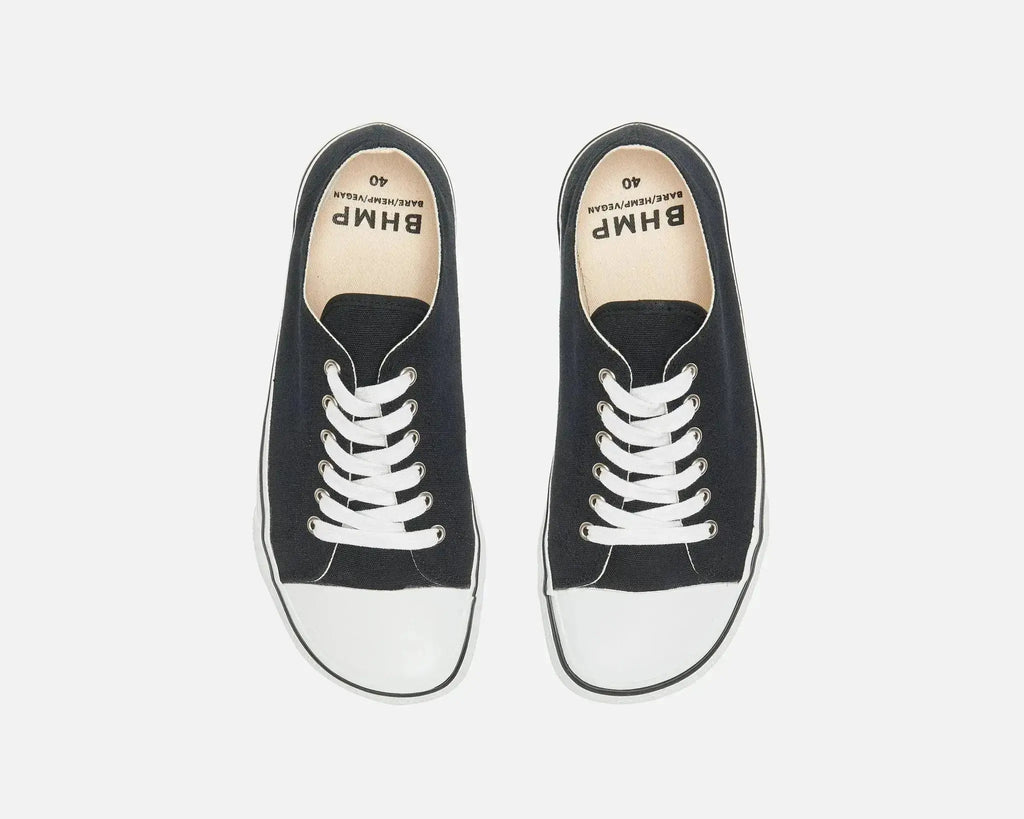Bohempia - Herlik Black & White - Zapatillas barefoot veganas unisex negras