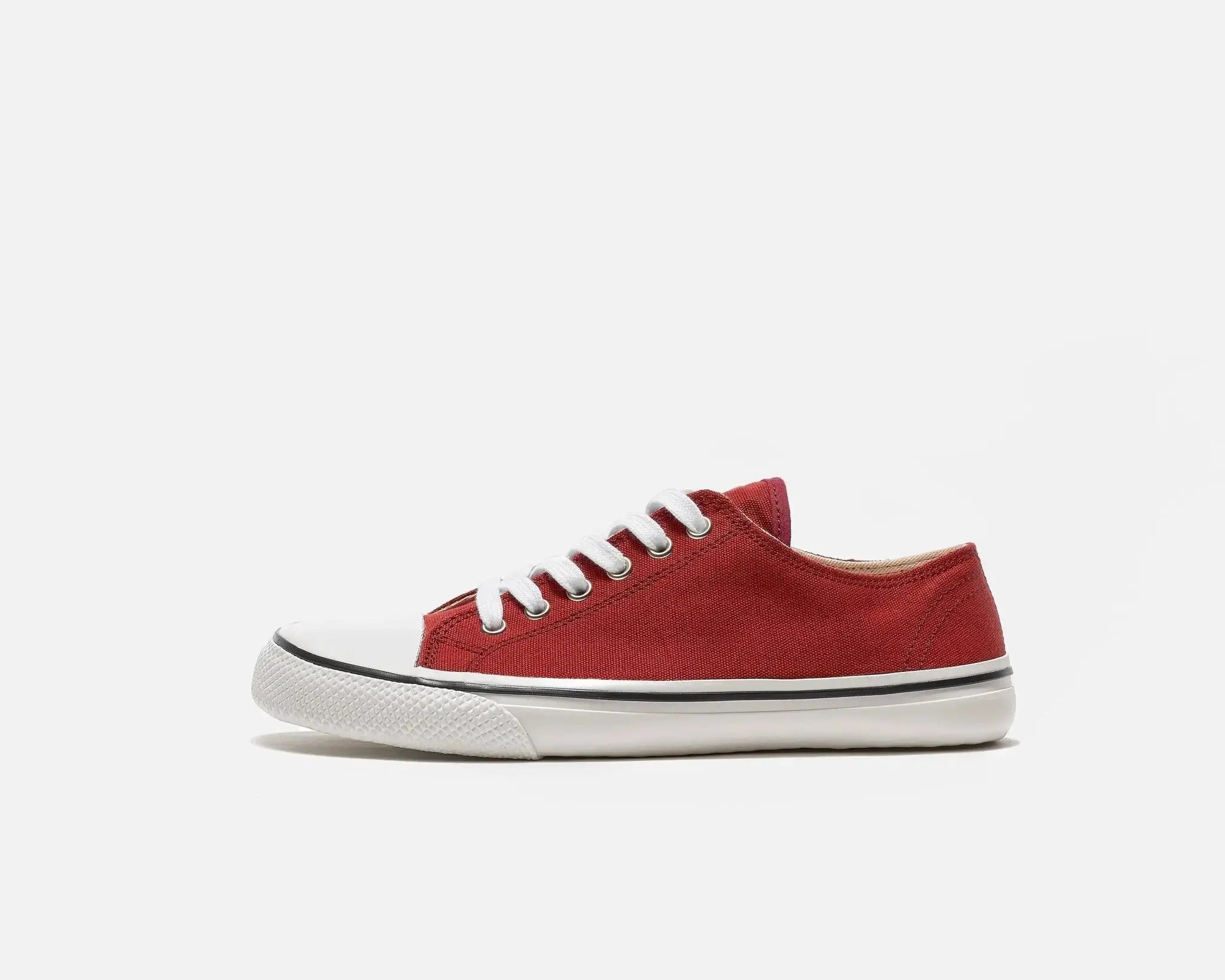 Bohempia - Herlik Burgundy & White - Zapatillas barefoot veganas unisex granate