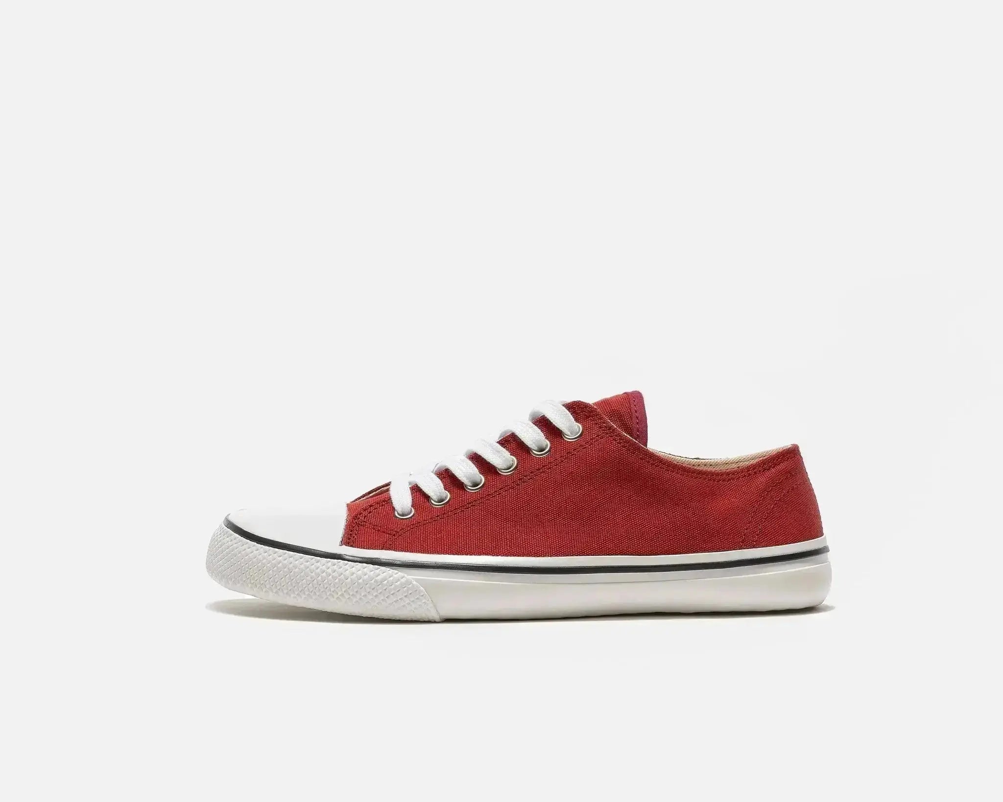 Bohempia Herlik Burgundy & White - Zapatillas barefoot veganas unisex granate