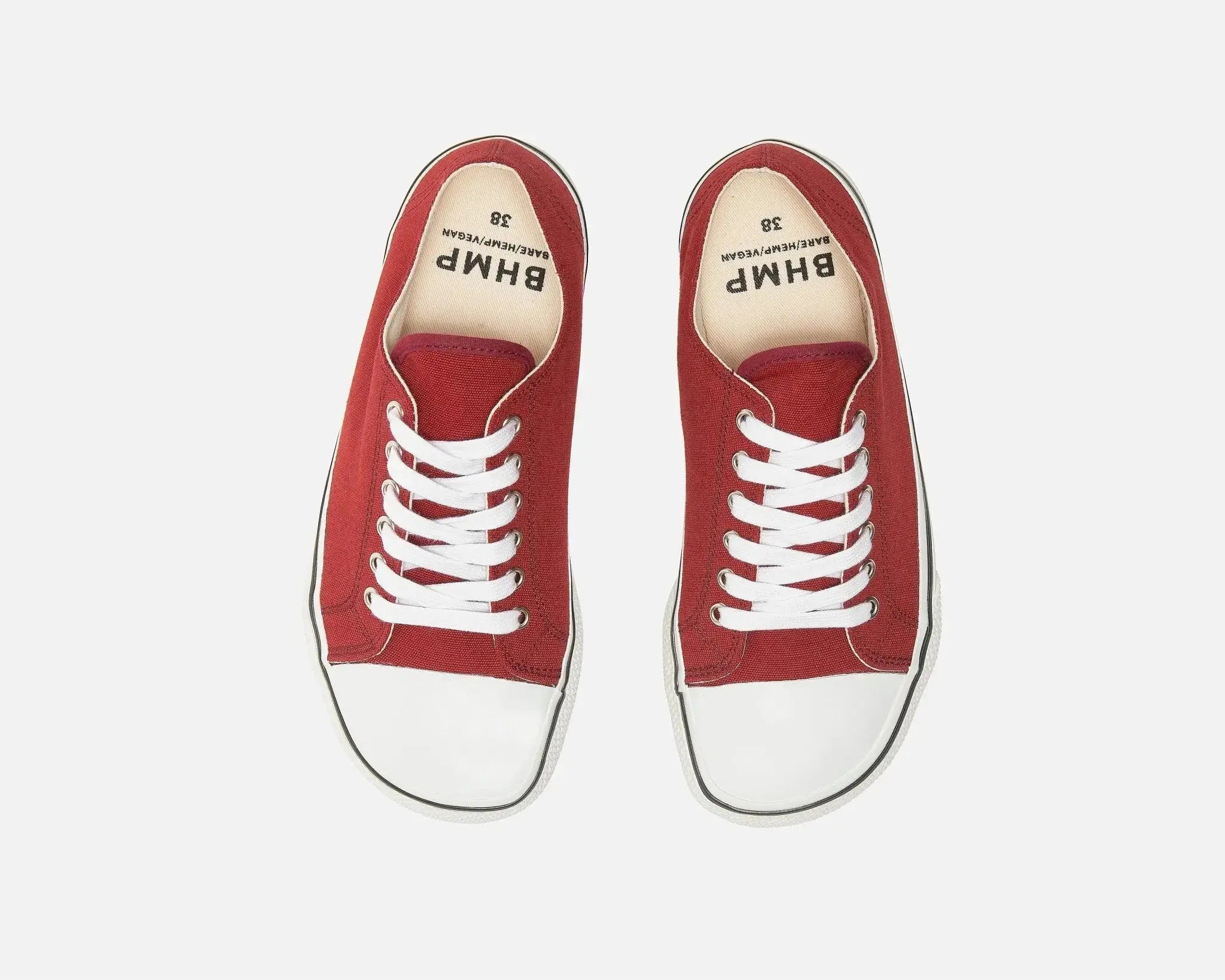 Bohempia - Herlik Burgundy & White - Zapatillas barefoot veganas unisex granate