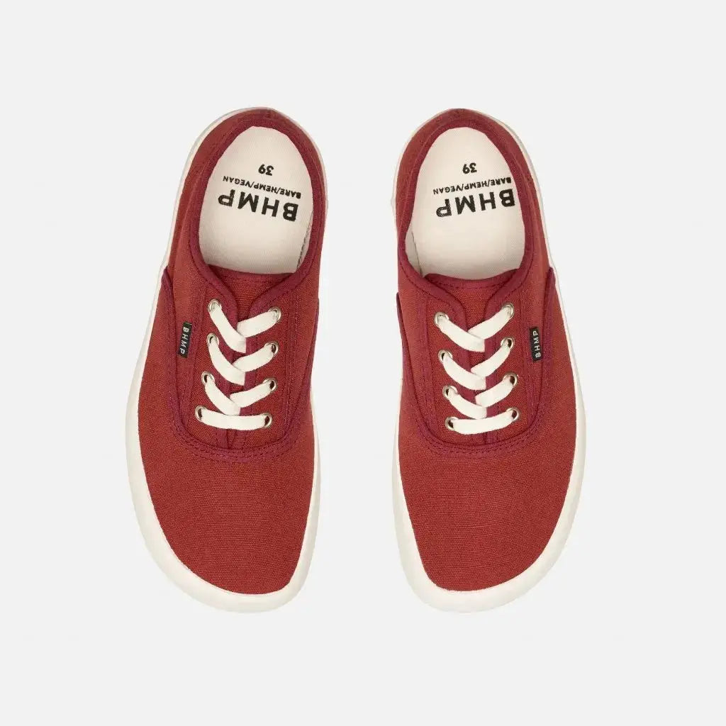 Bohempia - Kolda 2.0 Burgundy Tan - Zapatillas barefoot veganas unisex granate
