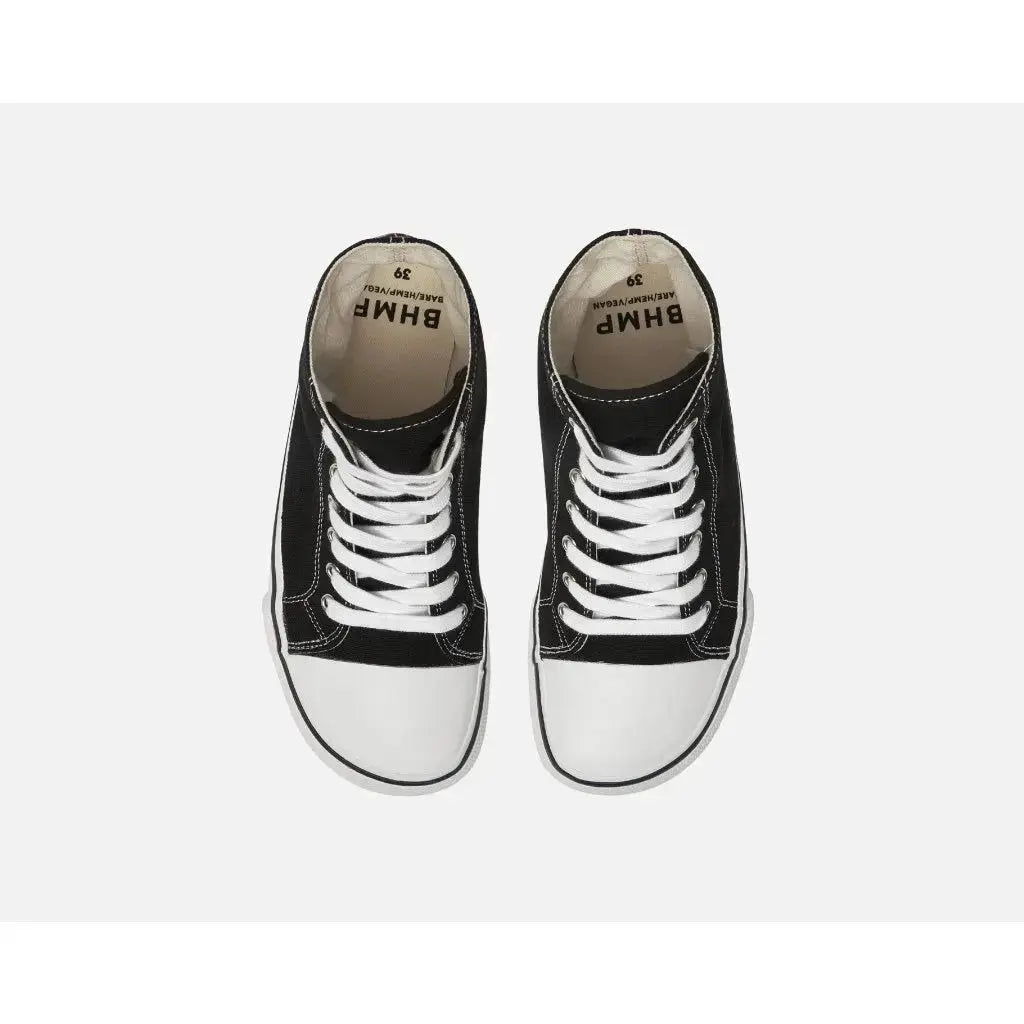 Bohempia - Orik 2.0 Classic Black - Zapatillas barefoot de caña alta veganas unisex negras