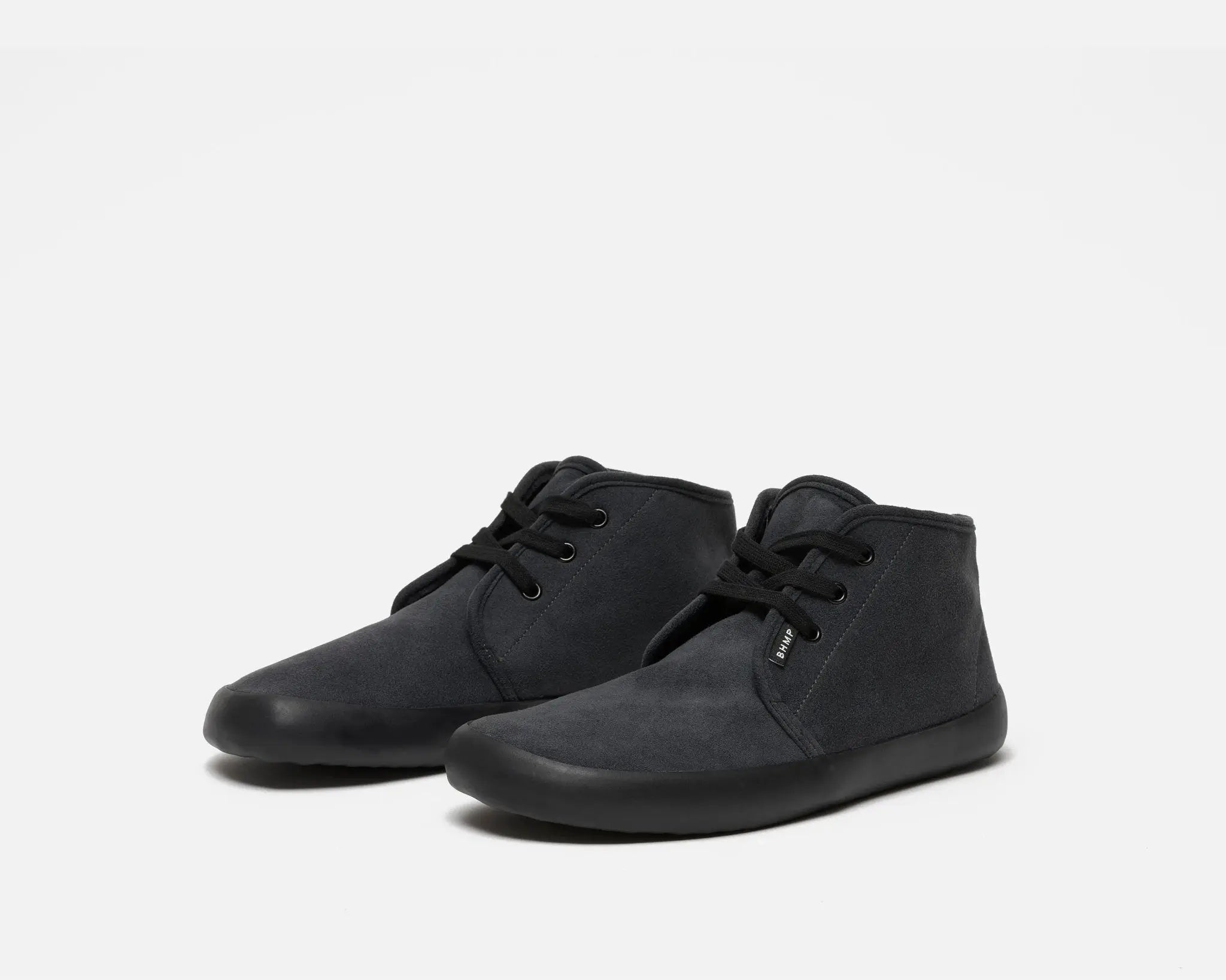 Bohempia - Zavid 2.0 Charcoal Black - Botines barefoot veganas unisex negras