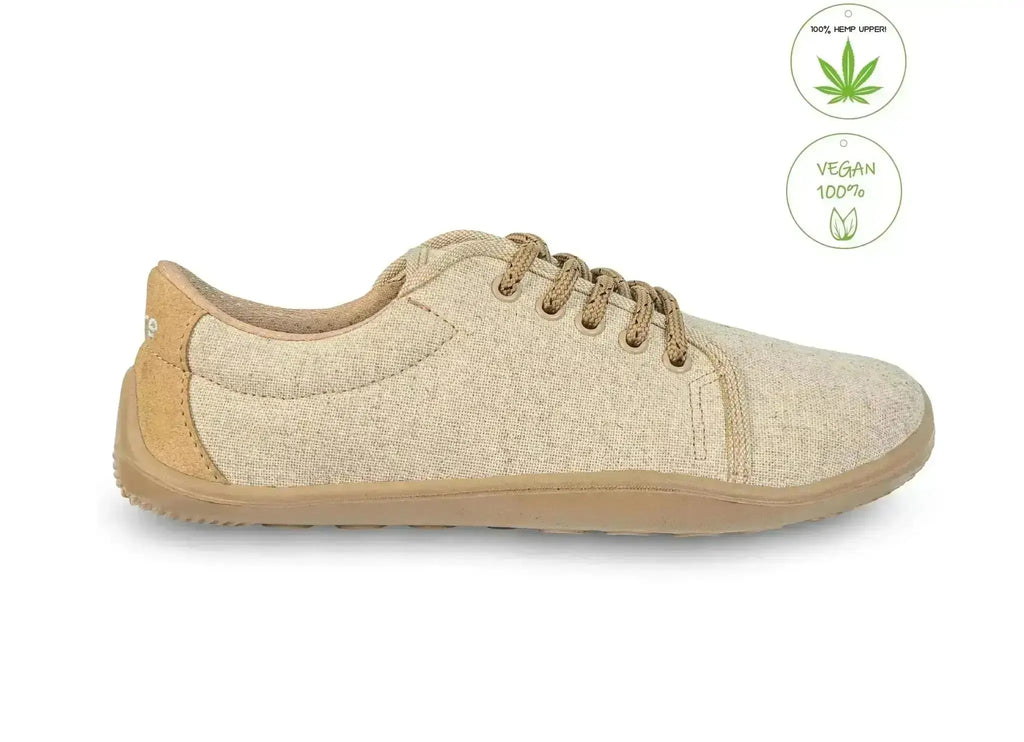 4.bare - 4.Hemp 1 Natural - Zapatillas barefoot de cáñamo para mujer beige