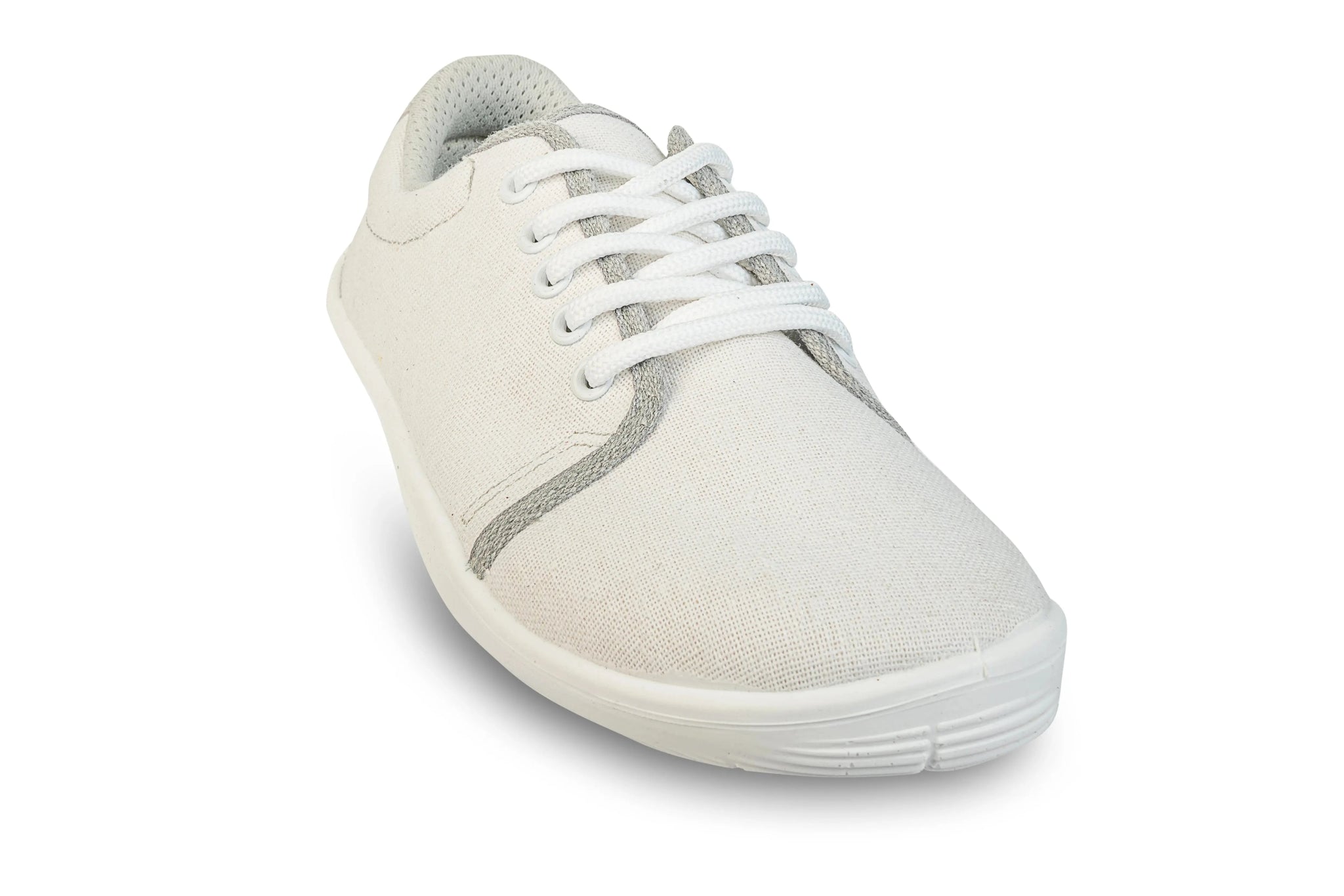 4.bare - 4.Hemp Off White - Zapatillas barefoot de cáñamo para mujer blancas