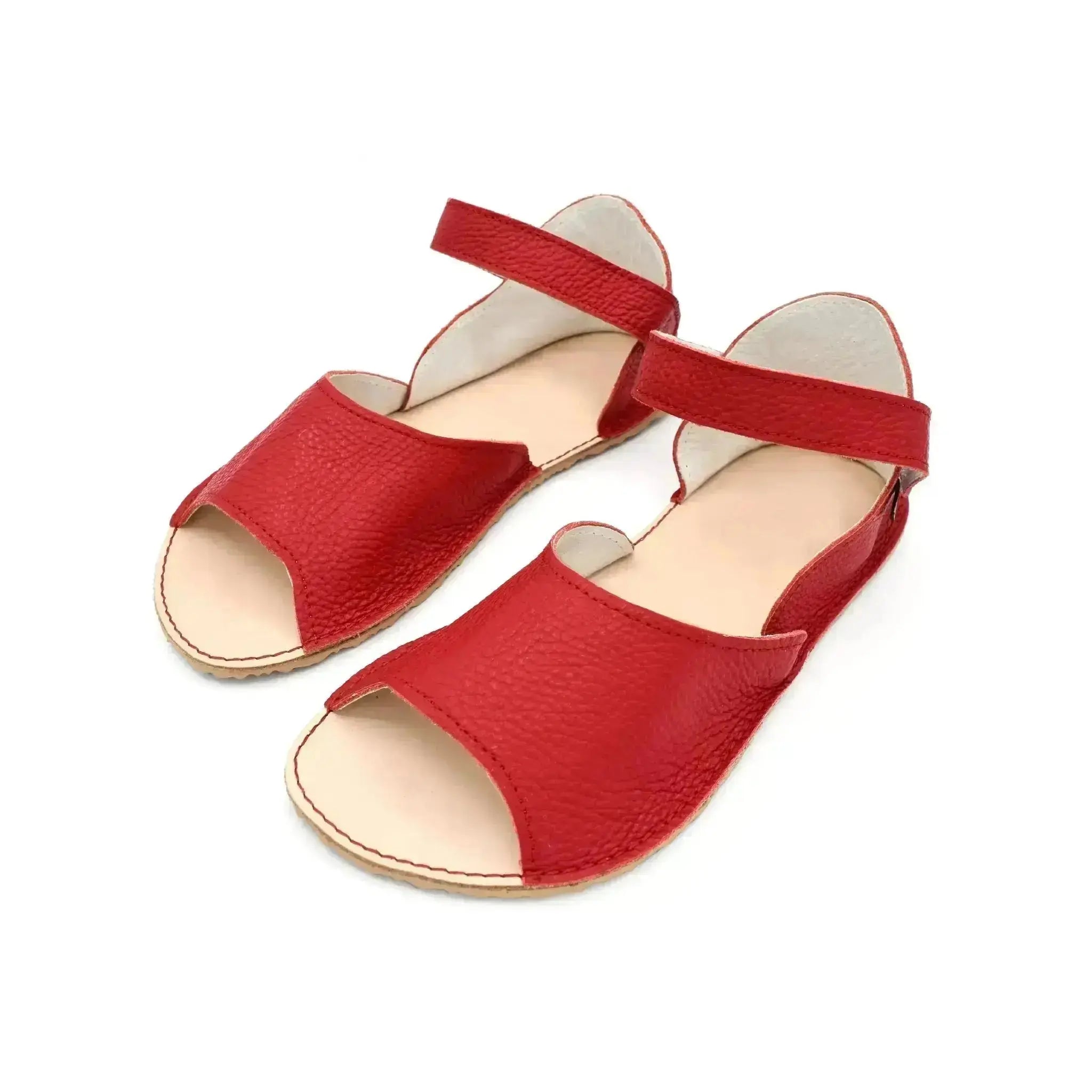 Cacles Barefoot - Akumal Cherry Red - Sandalias barefoot rojas para mujer rojas