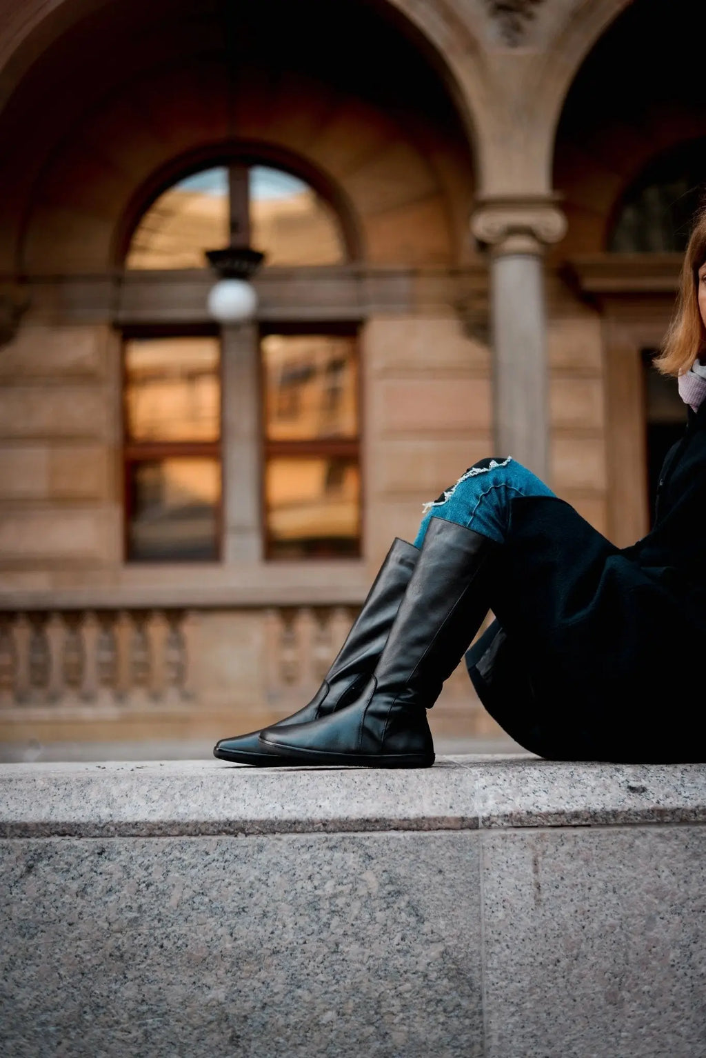Angles Fashion - Thalia black - Botas altas barefoot