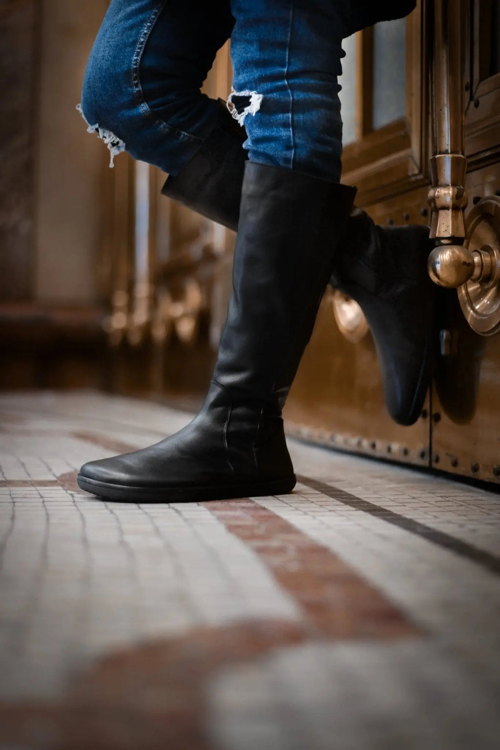 Angles Fashion - Thalia black - Botas altas barefoot