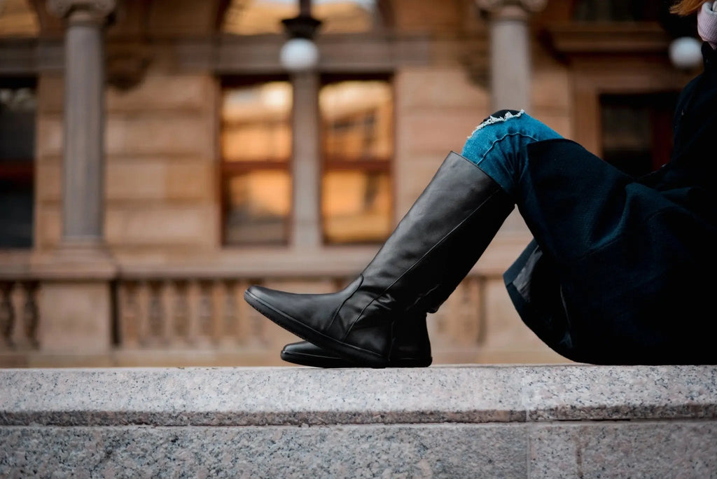 Angles Fashion - Thalia black - Botas altas barefoot