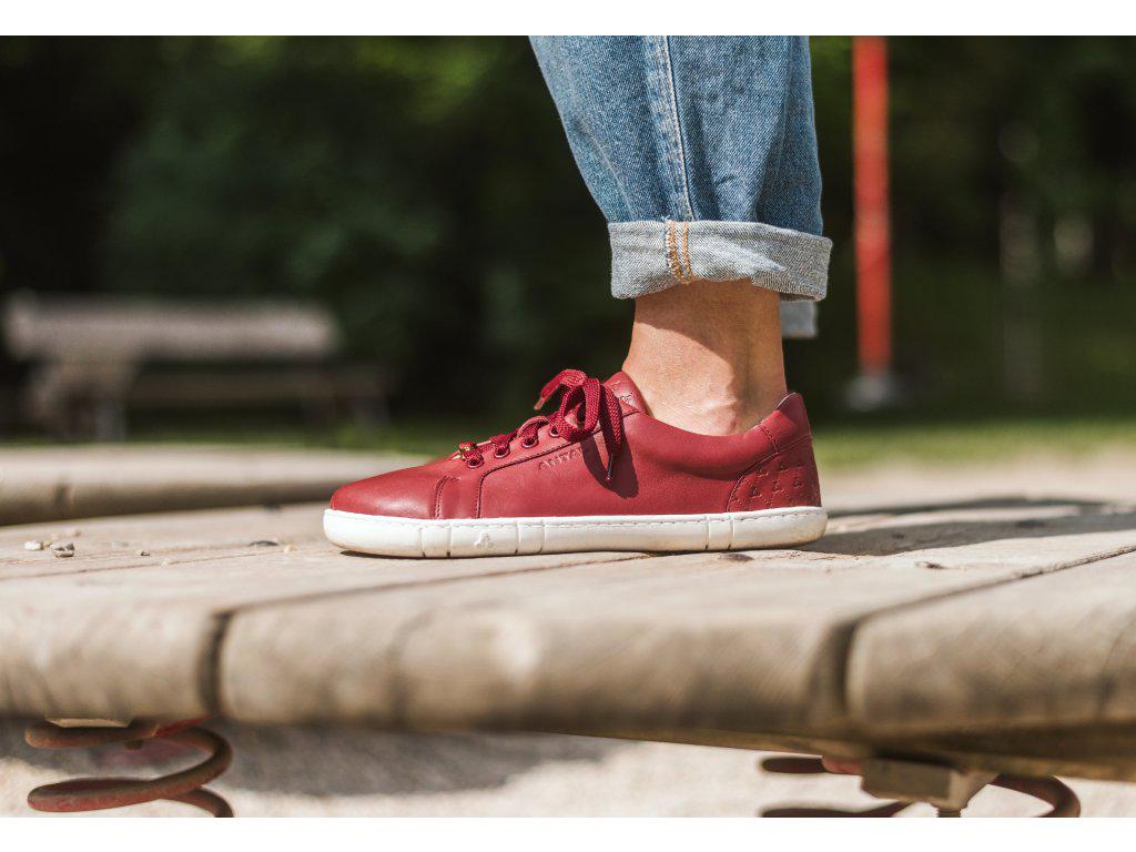 Antal - Amada Wine Red - Deportivas barefoot-Antal-Cacles Barefoot-Tienda de calzado barefoot respetuoso minimalista