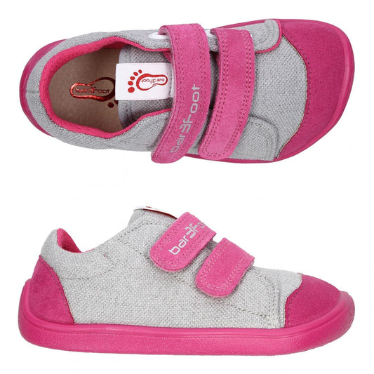 Bar3foot sneakers gris rosa-3F-Cacles Barefoot