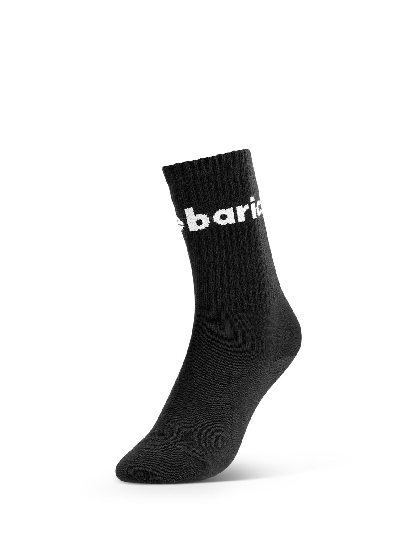 Barebarics - Barefoot calcetines - Crew - Black - Big logo - 3 pack